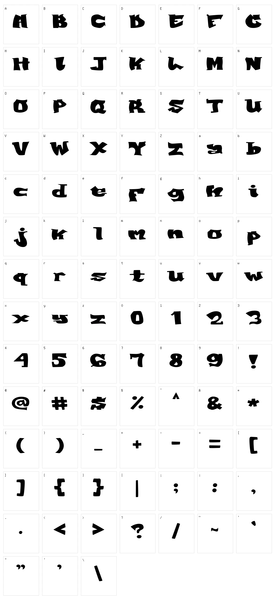 Virgo Character Set