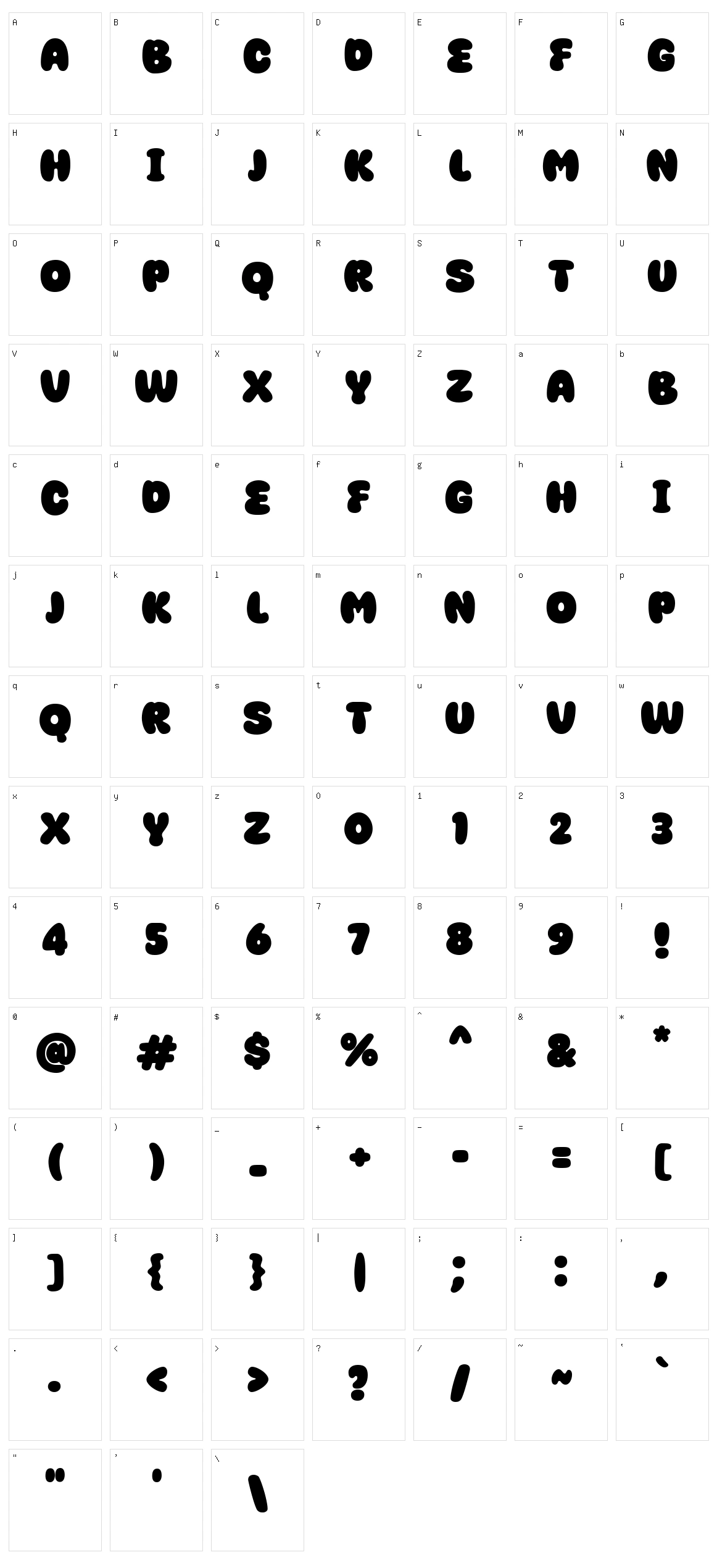 Super Easy Character Set