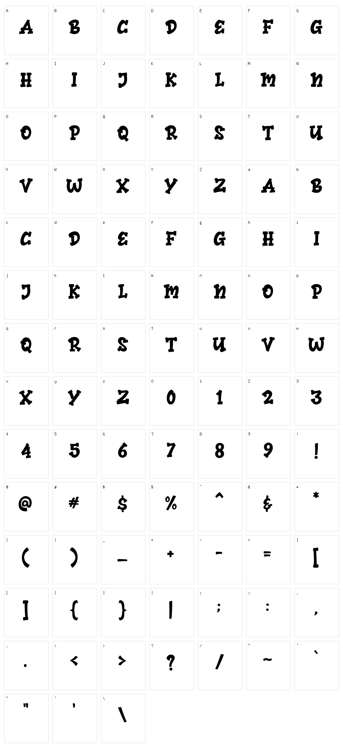 Ayam Jago Character Set
