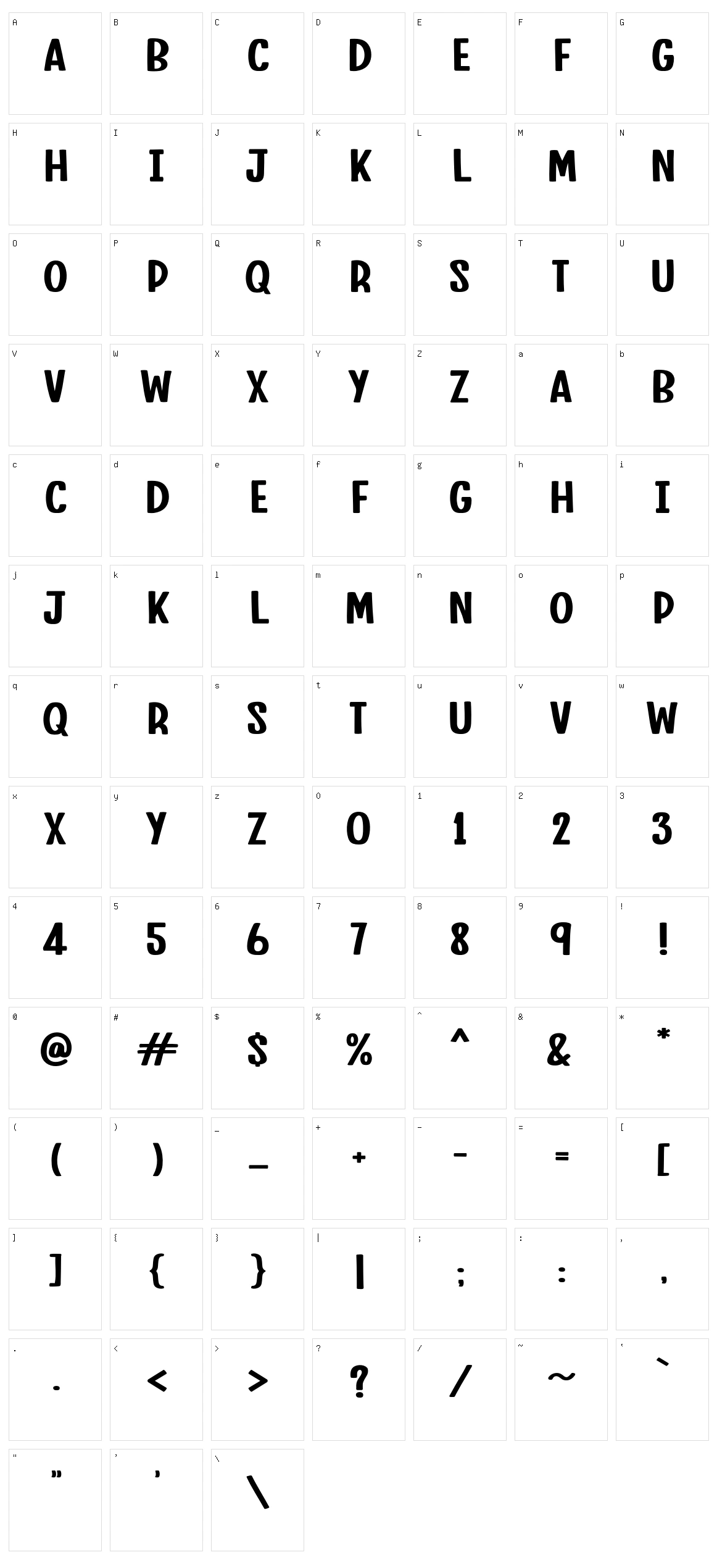 Super Indie Character Set