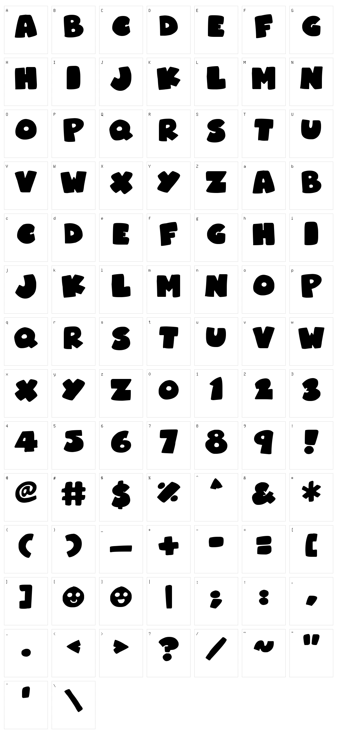 Superchunky Character Set