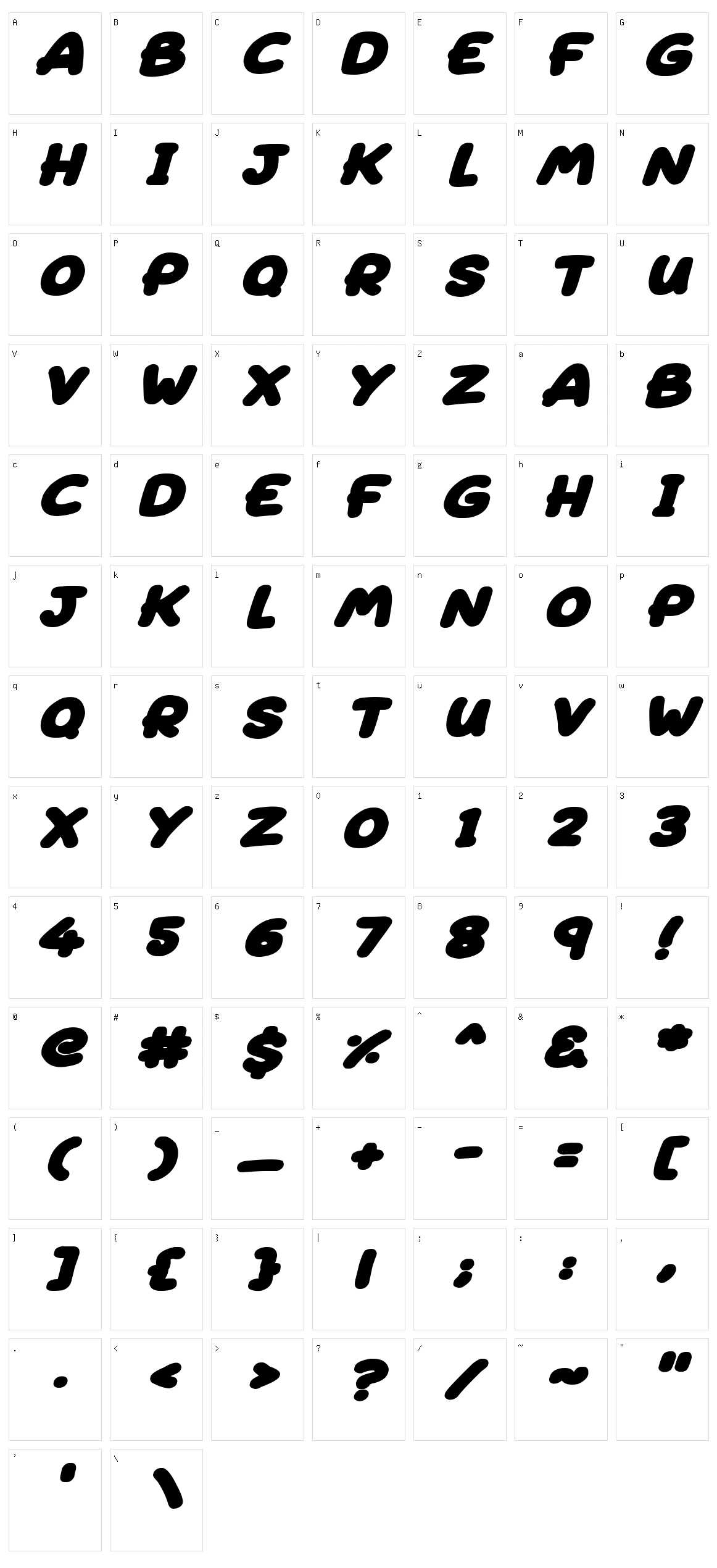 Superfats Character Set