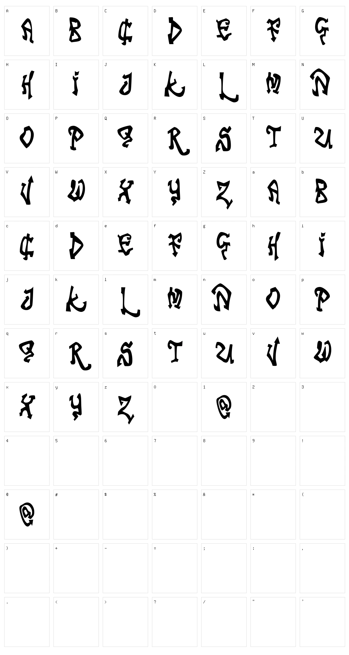 Tribal Funk Character Set