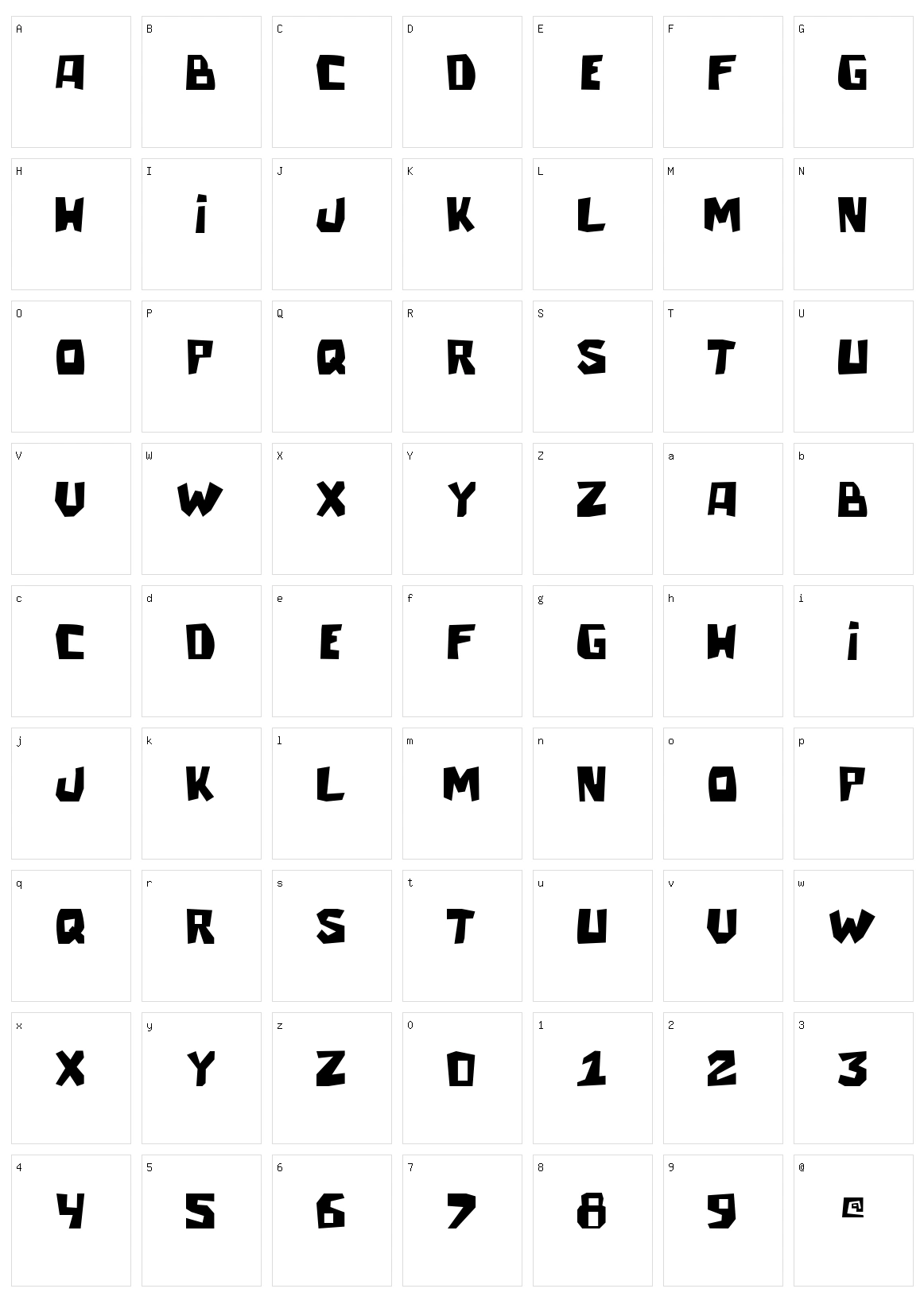 Talacha Character Set