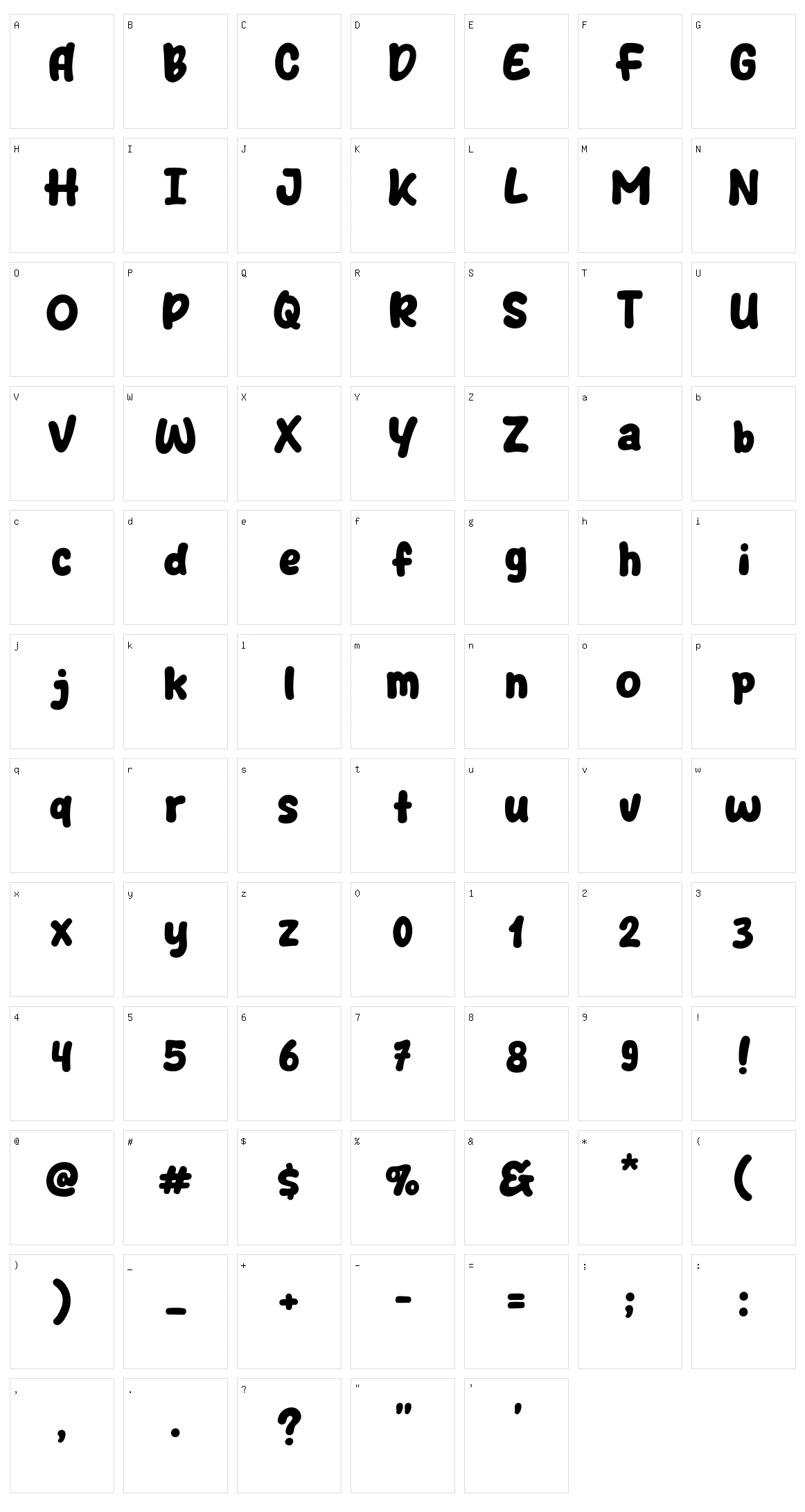Tealand Character Set