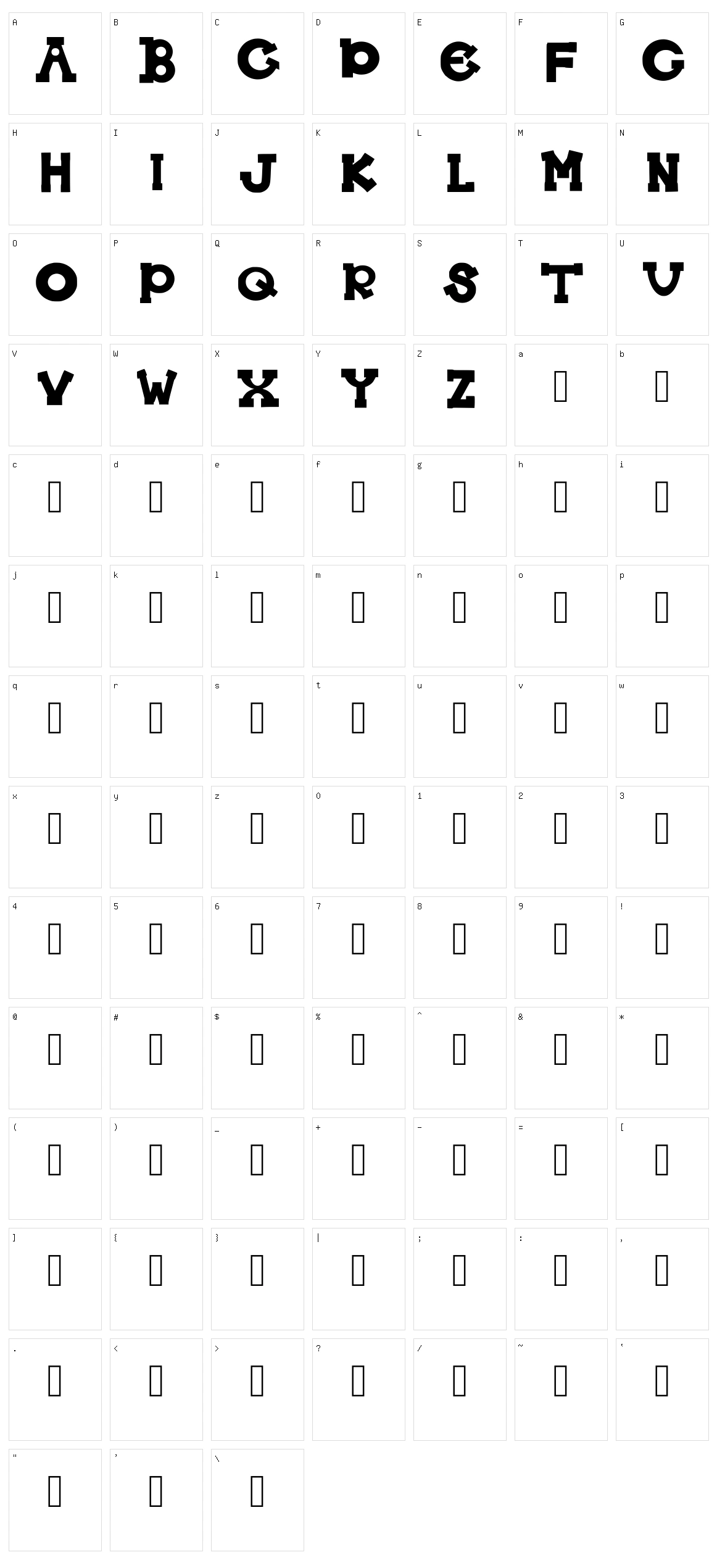 The Alphabet Character Set
