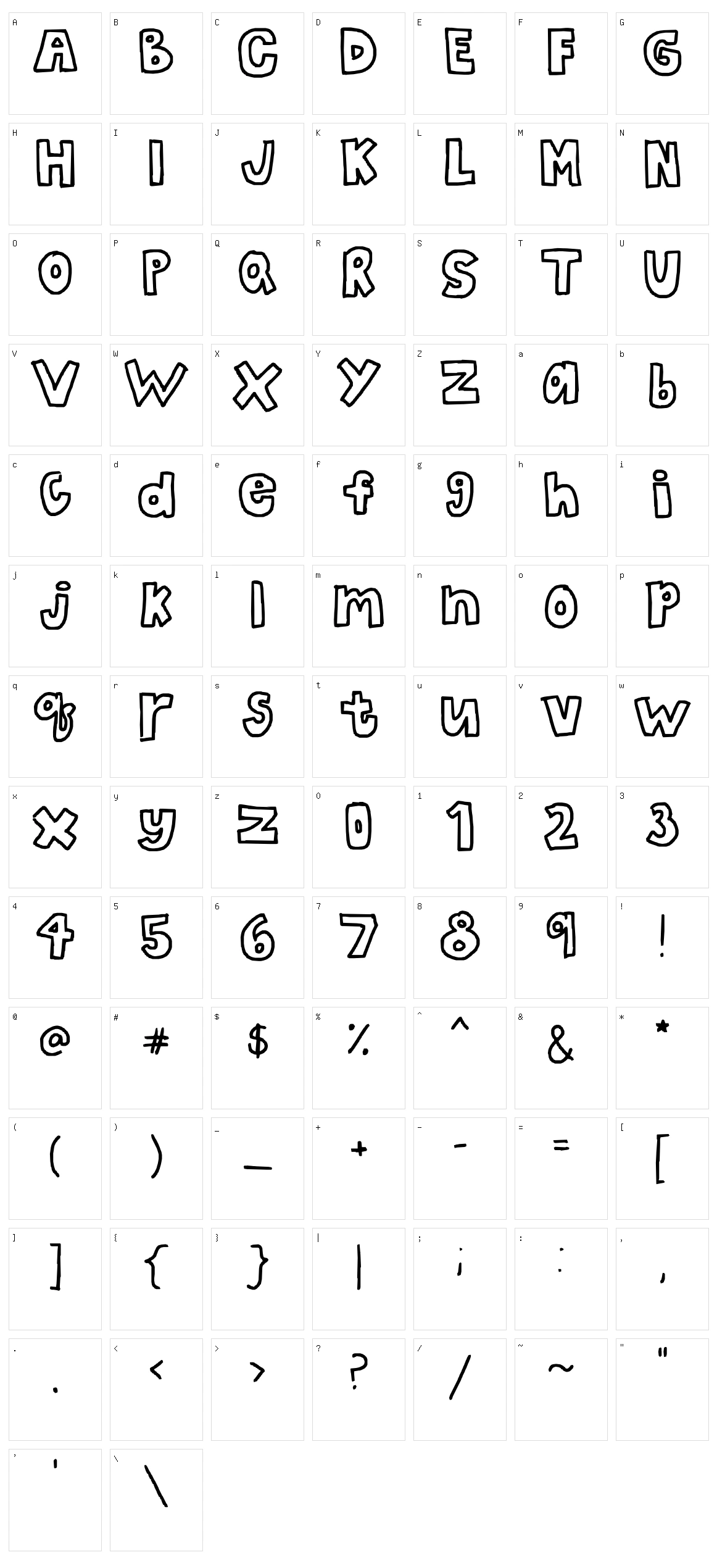 The Bubble Letters Character Set