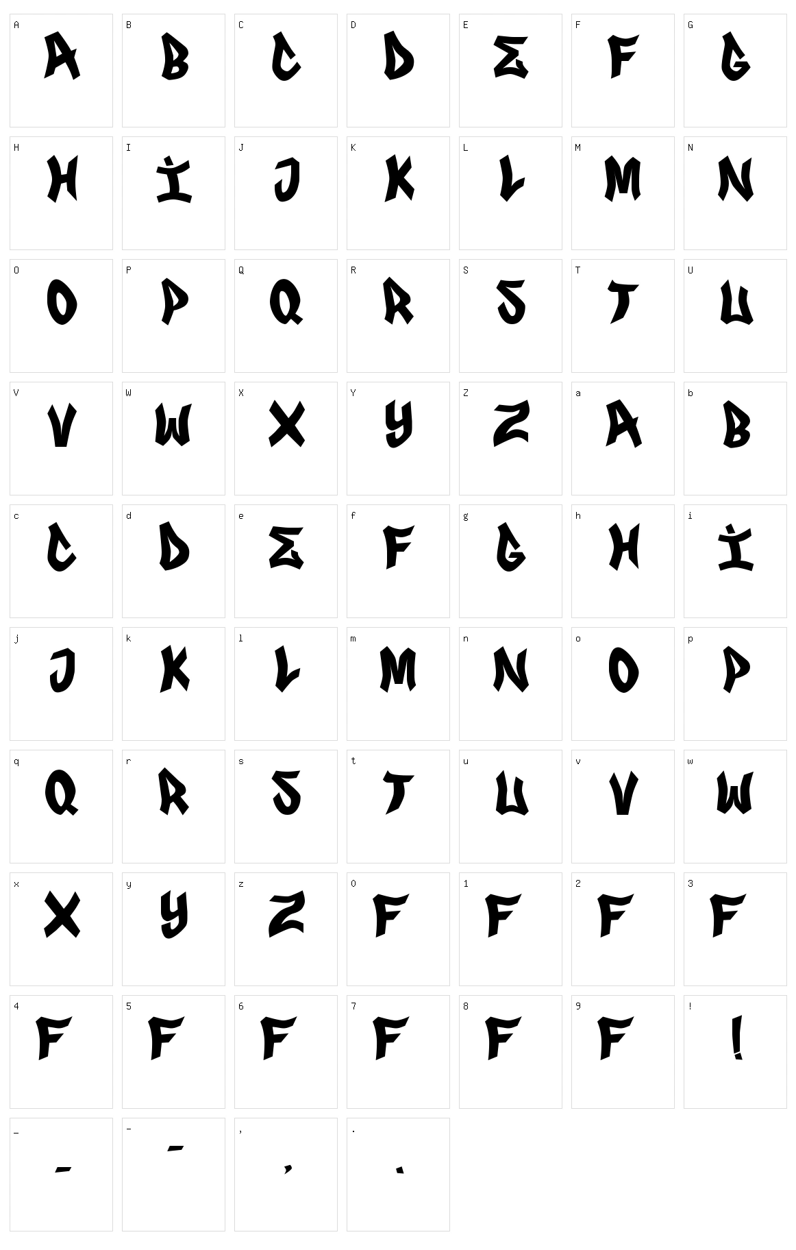 FRS Genuino Character Set