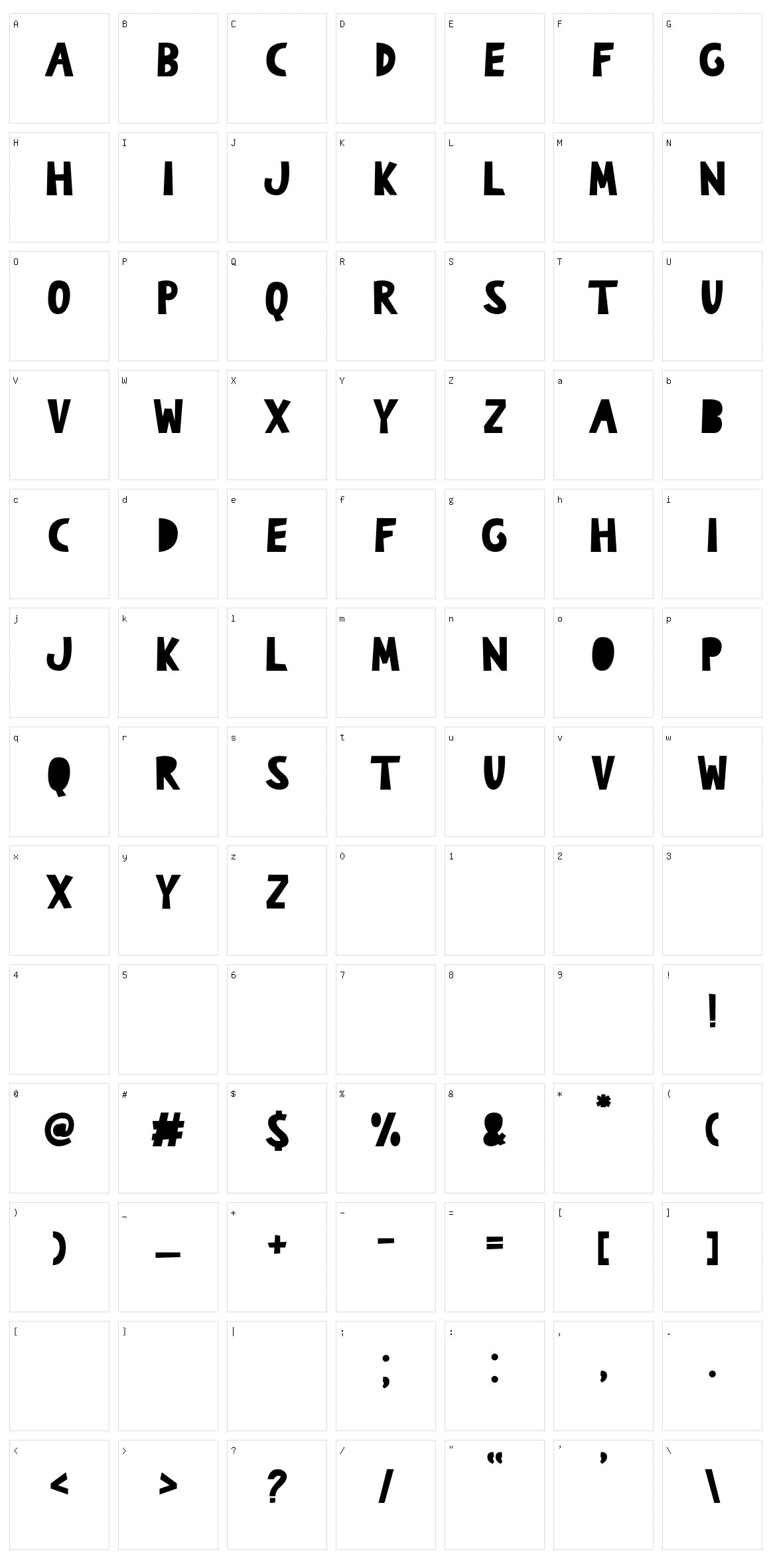 The Burcey Character Set