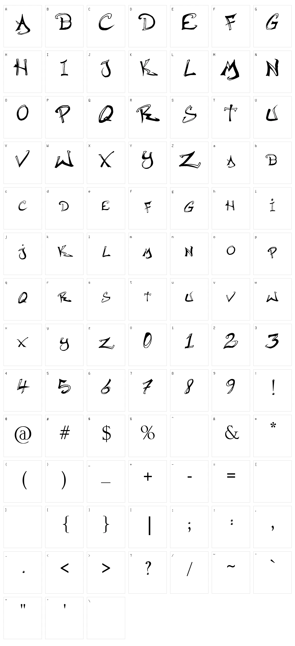 Raslani Hip Hop Character Set