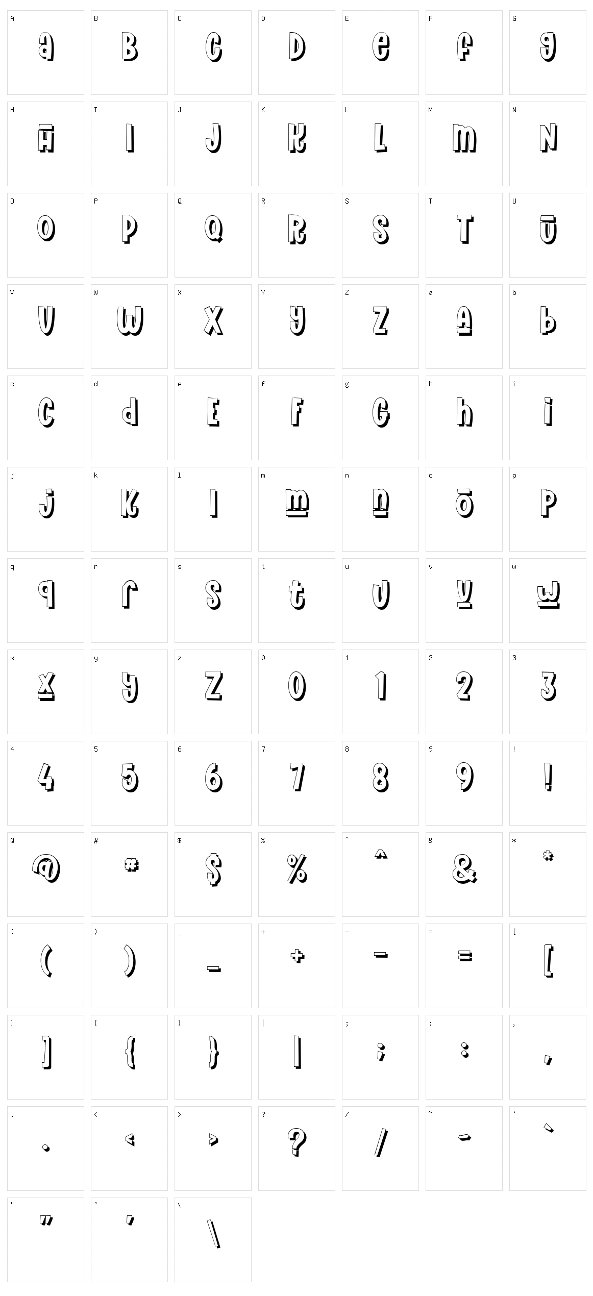 The Funy Time's Character Set