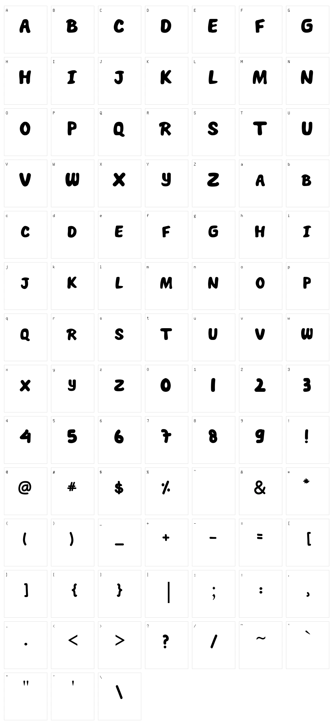 The Jack Marron Character Set