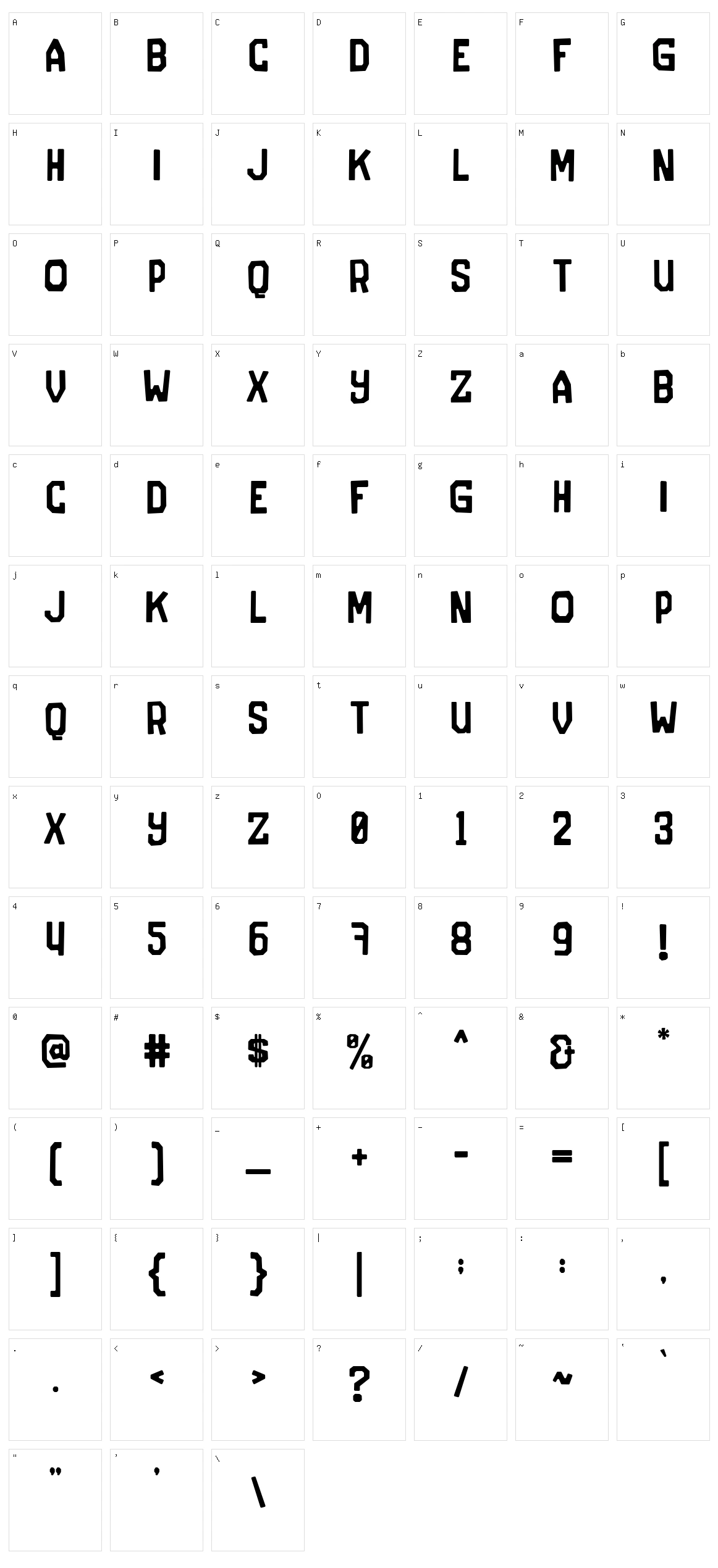 The Jersey Character Set