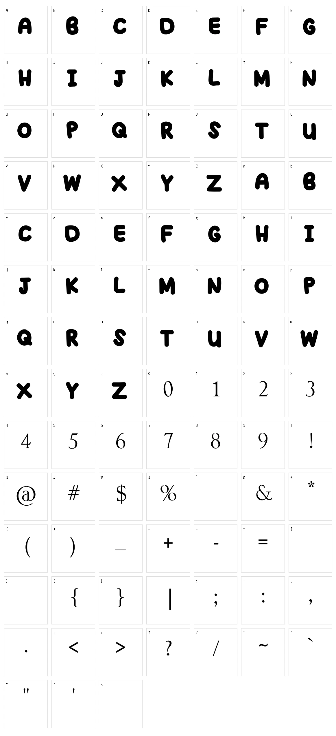 The Jhonny Tan Character Set