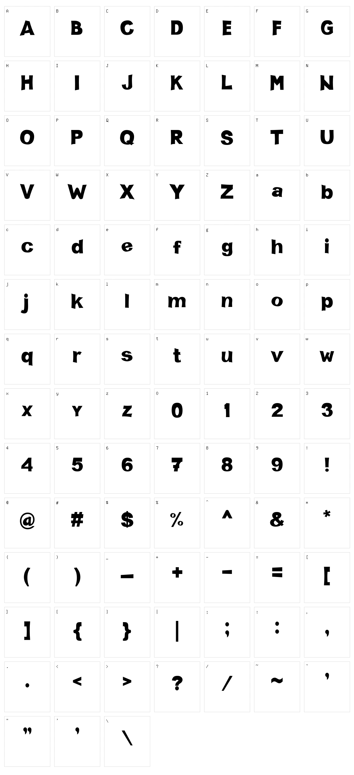 The Laron Character Set