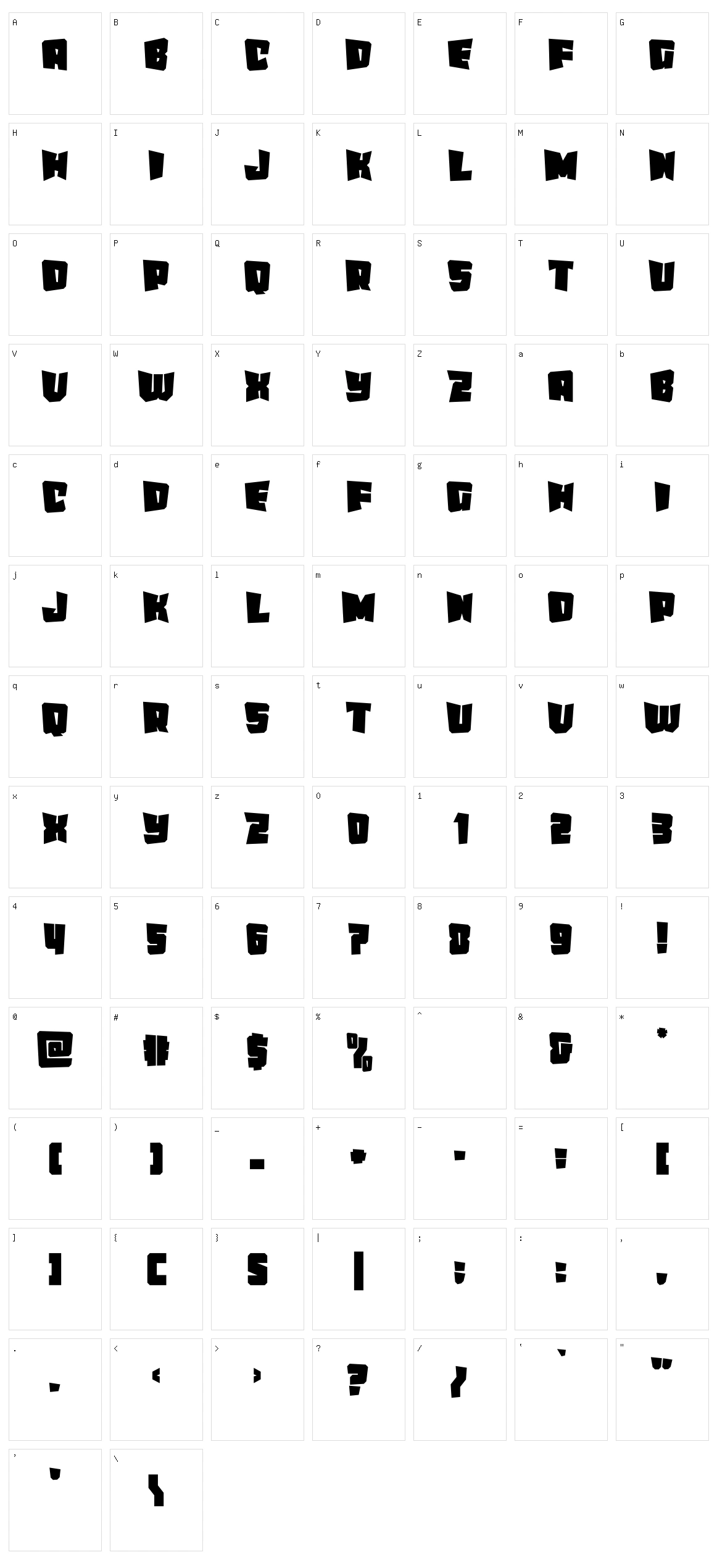 The Rock Character Set