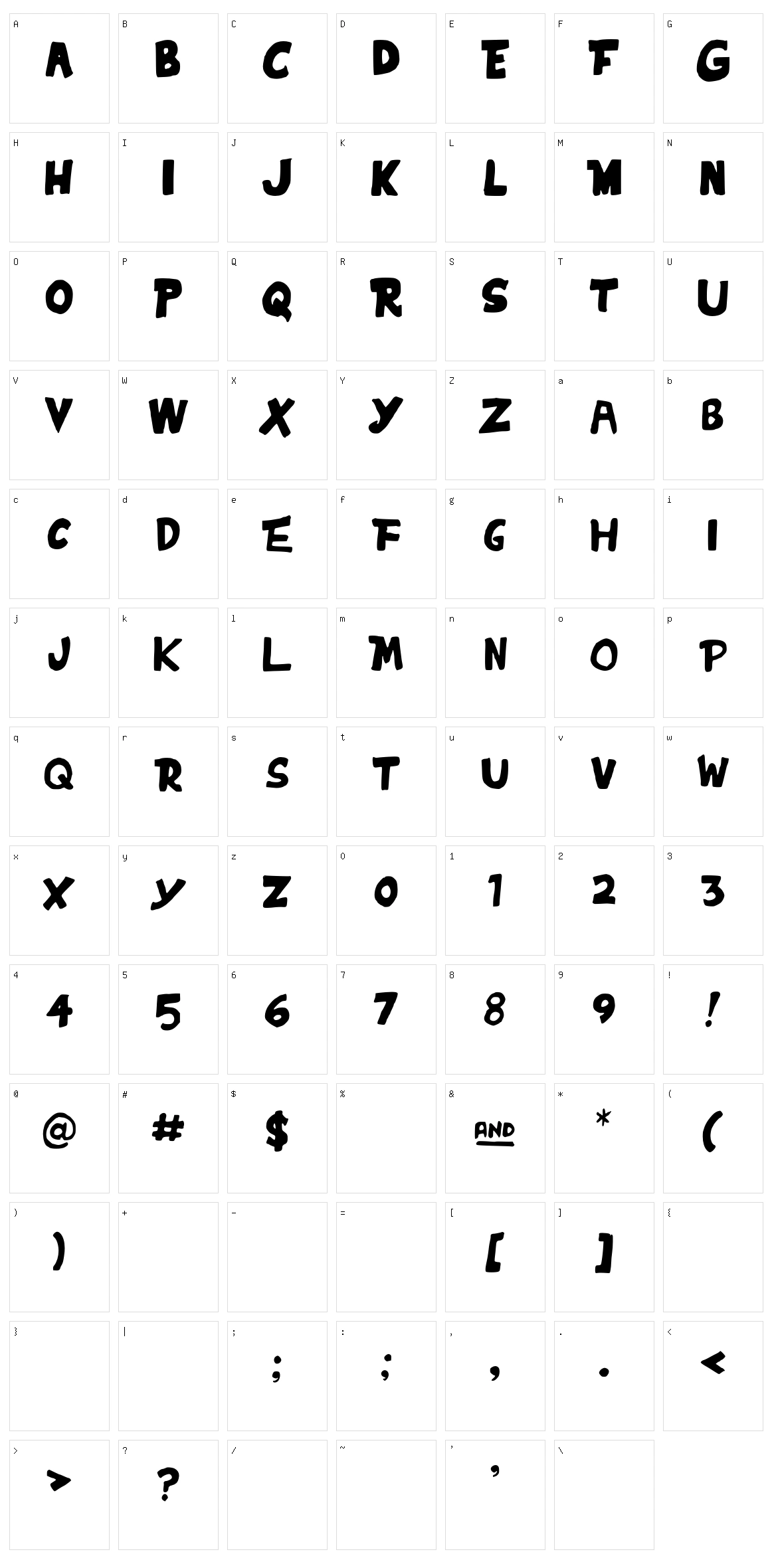 The Snails Character Set