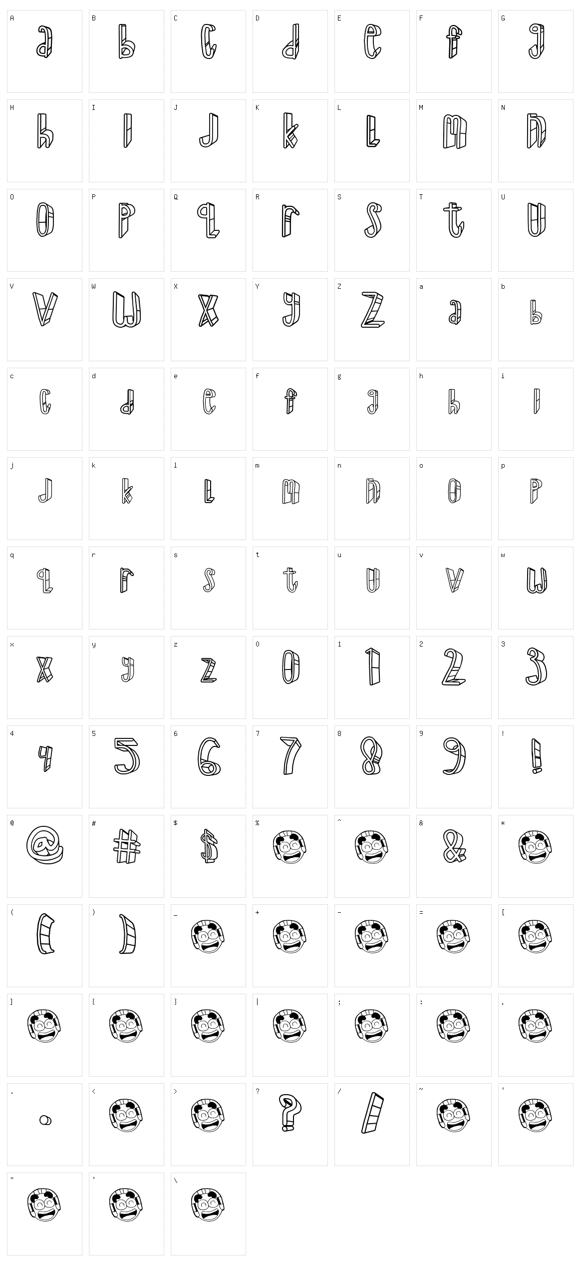 The Super Ryal 2015 Character Set