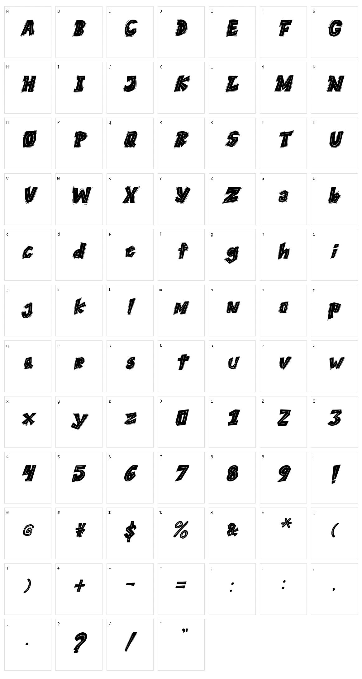 Theygi Character Set