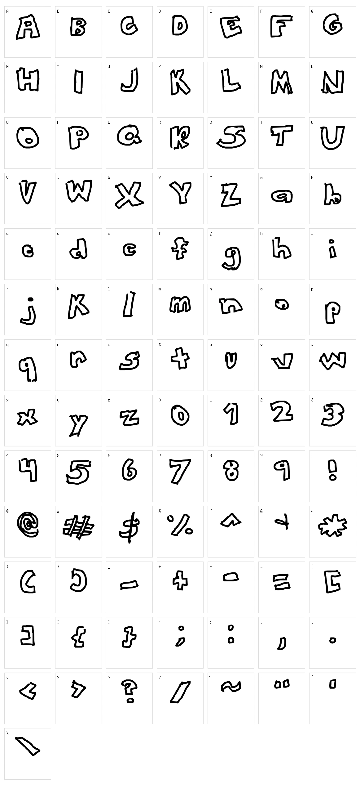This Font Looks Awesome Character Set