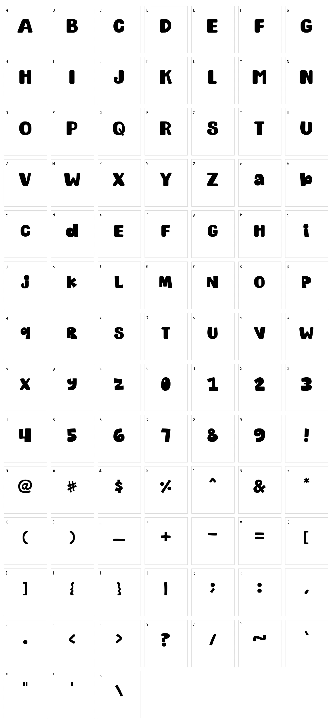Tigeryen Character Set