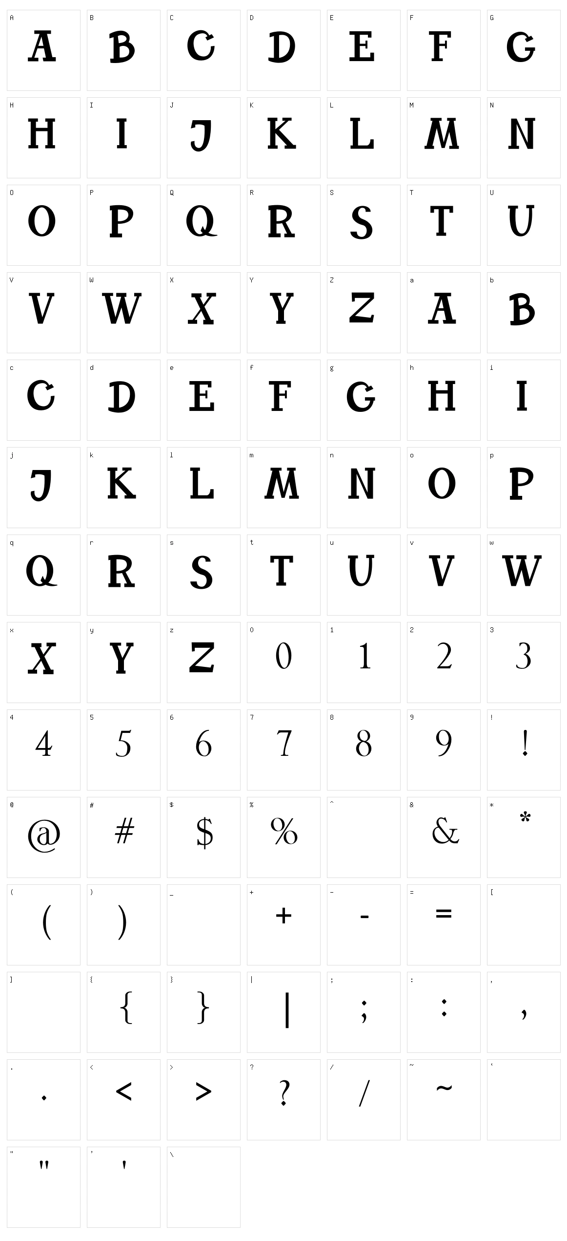 Toffee Character Set