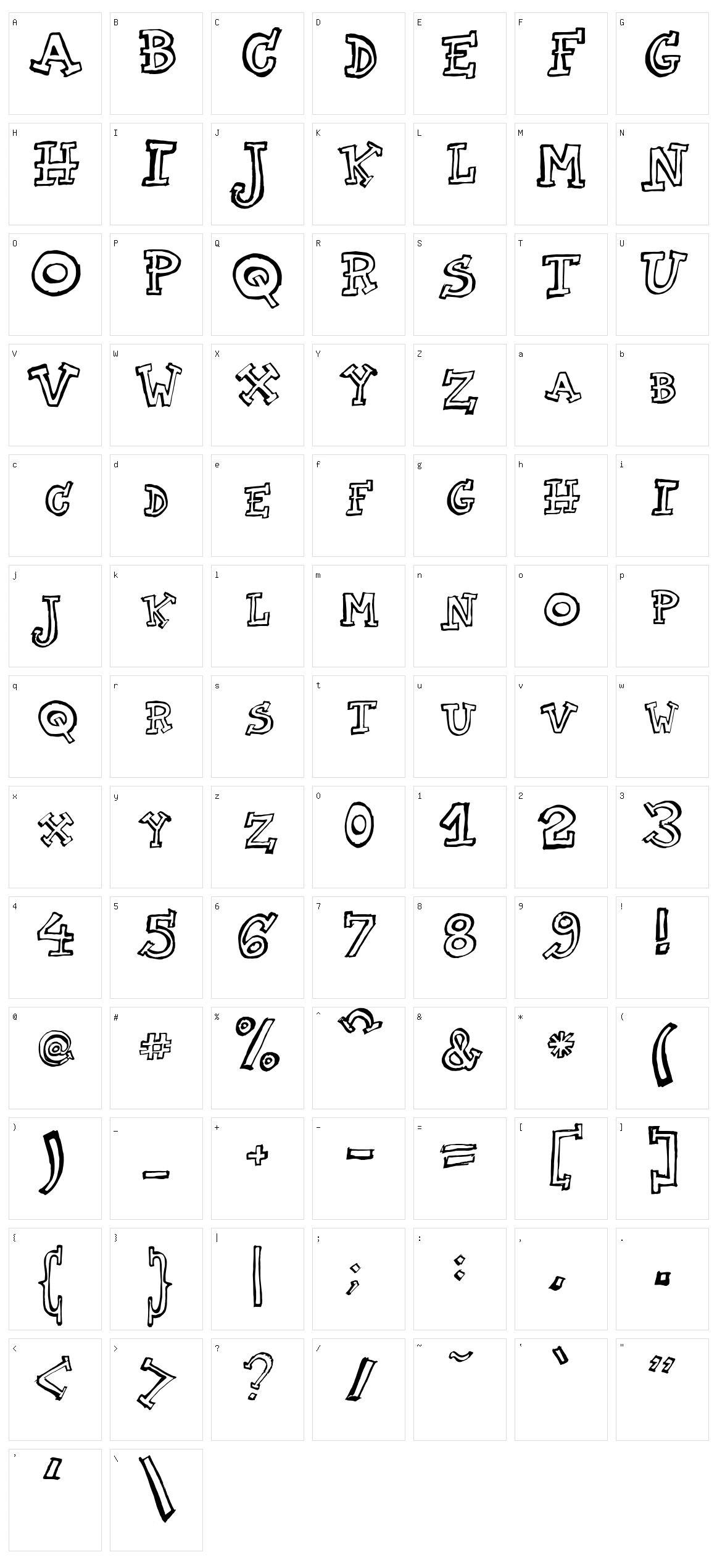 Two AM Character Set