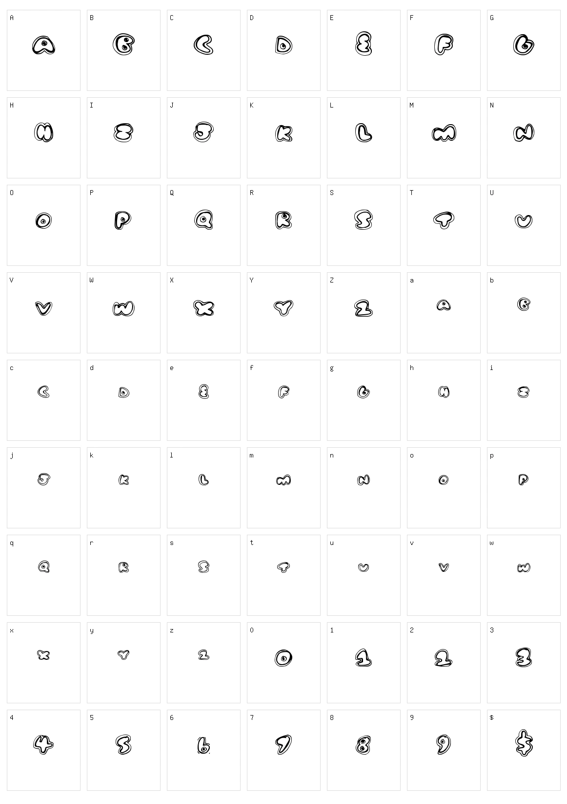 TugBoat Character Set