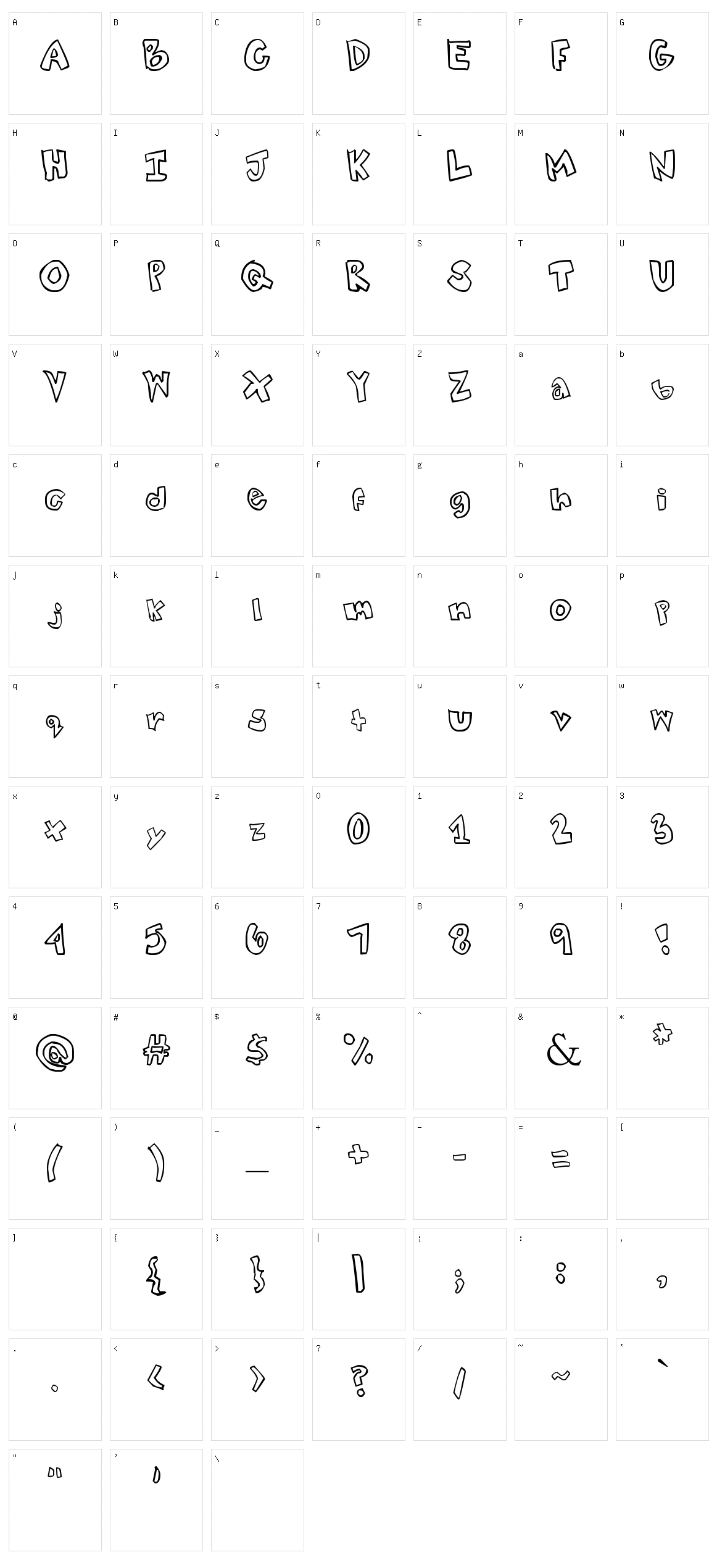 Tweaked Character Set