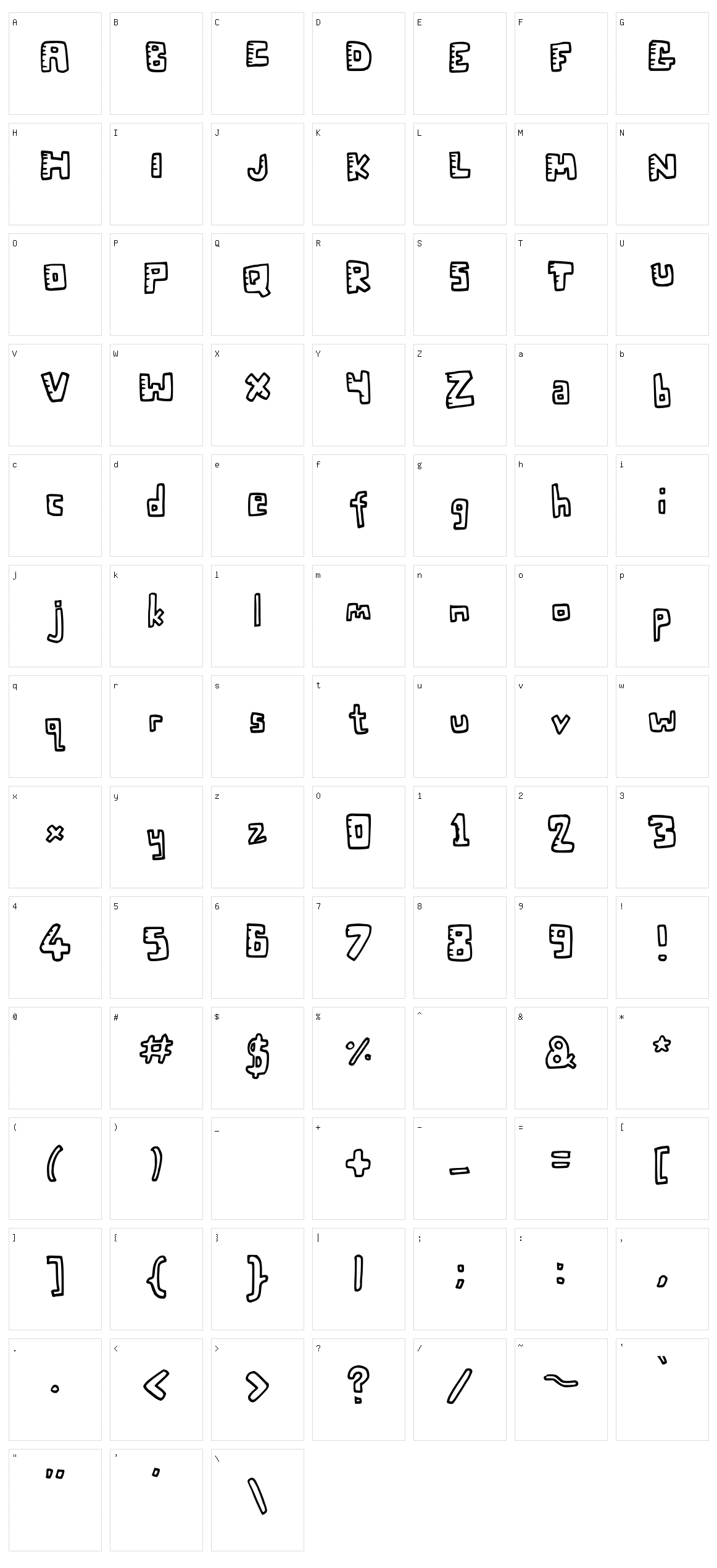 Twenty Twenty Character Set