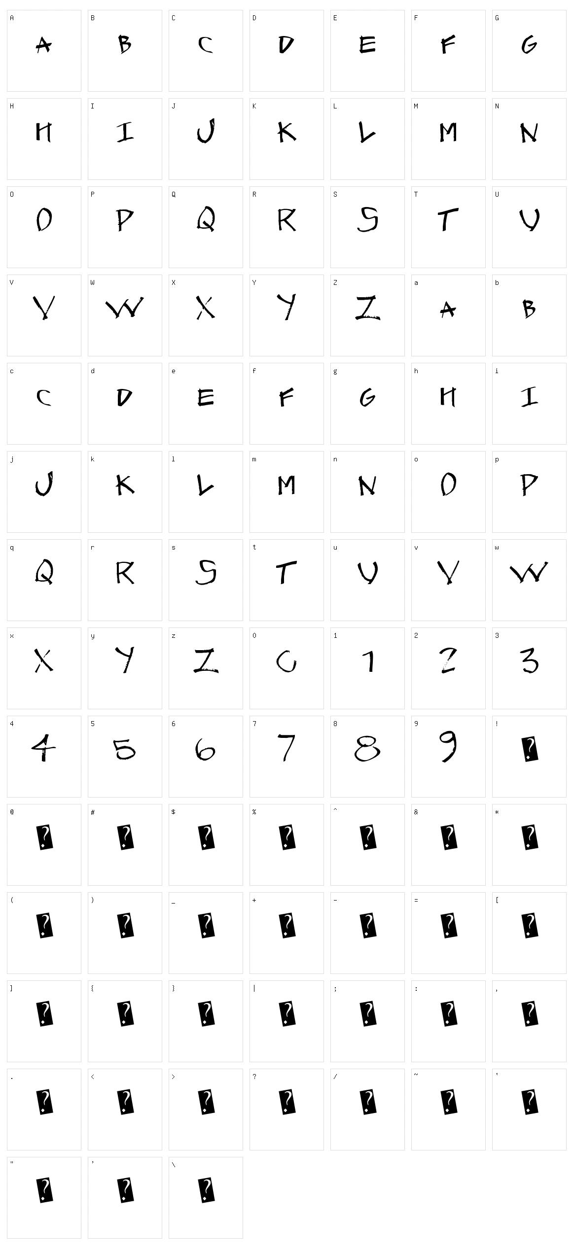 Graff Caps Character Set