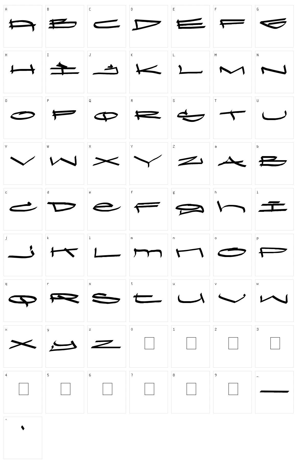 Ozone Character Set