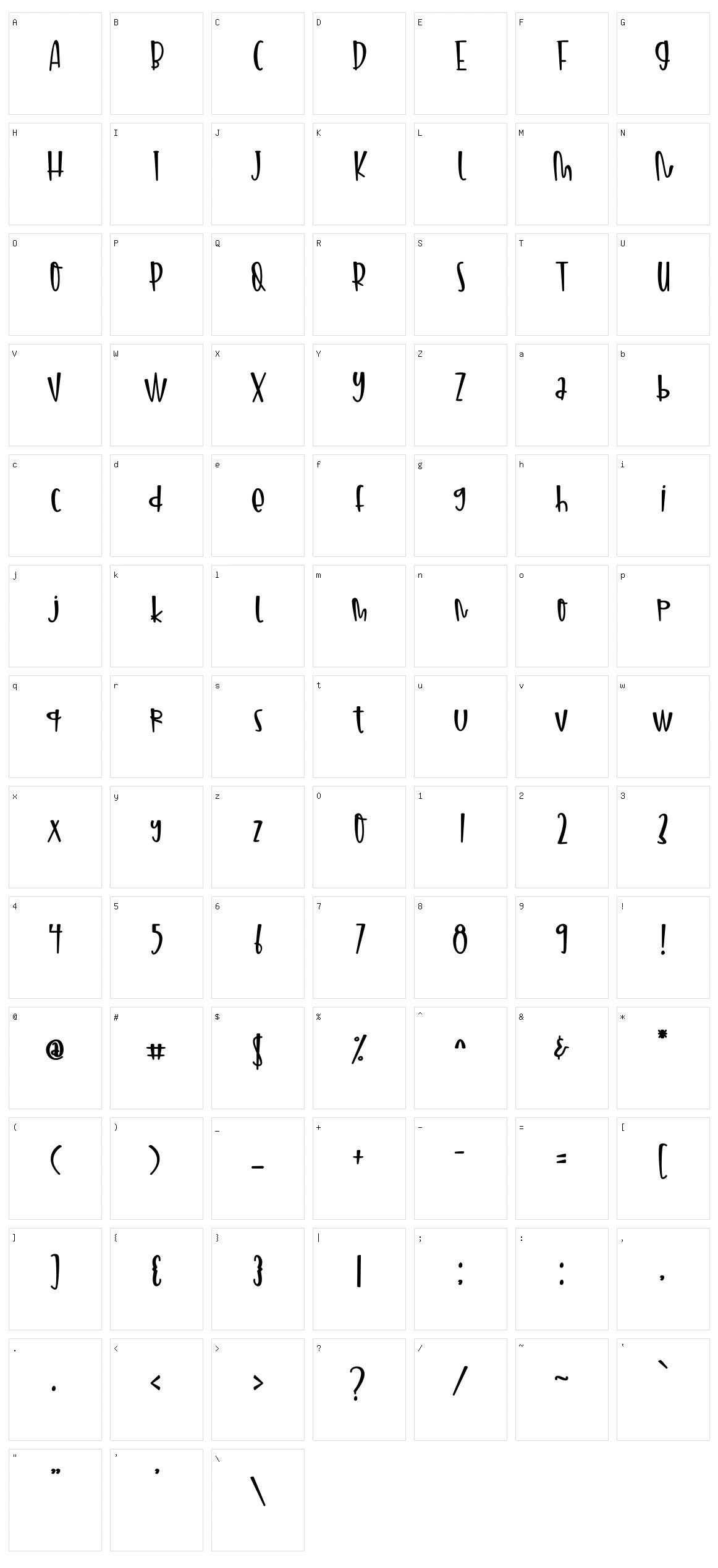 Umbrella Character Set