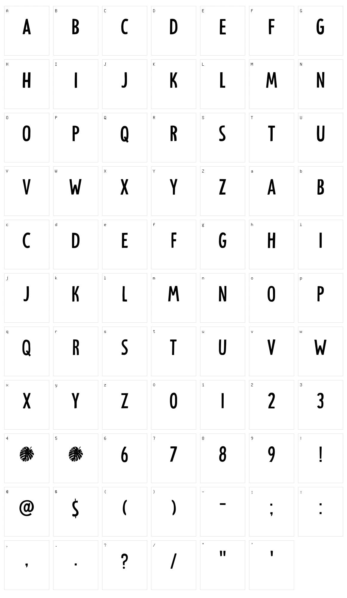 Understory Character Set