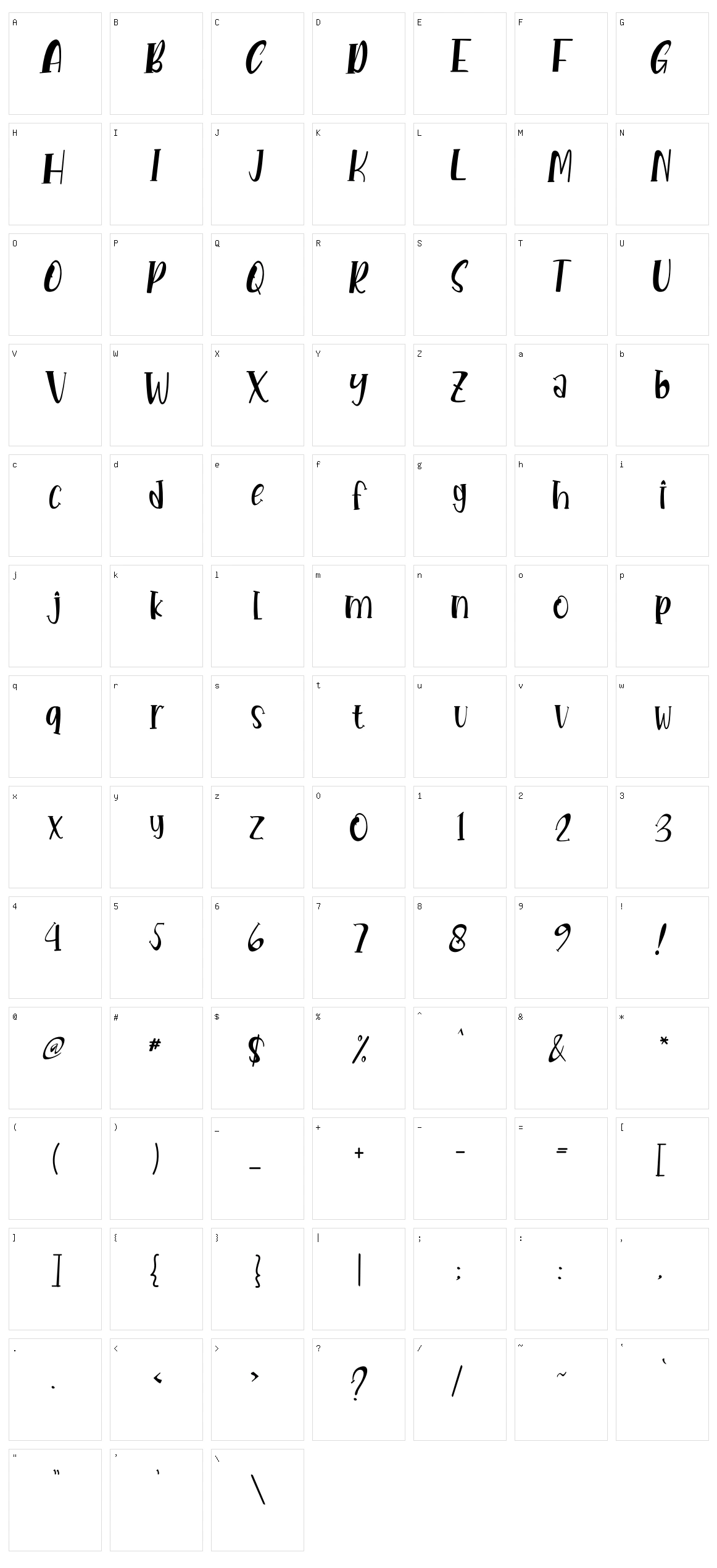 Unicorn Horn Character Set
