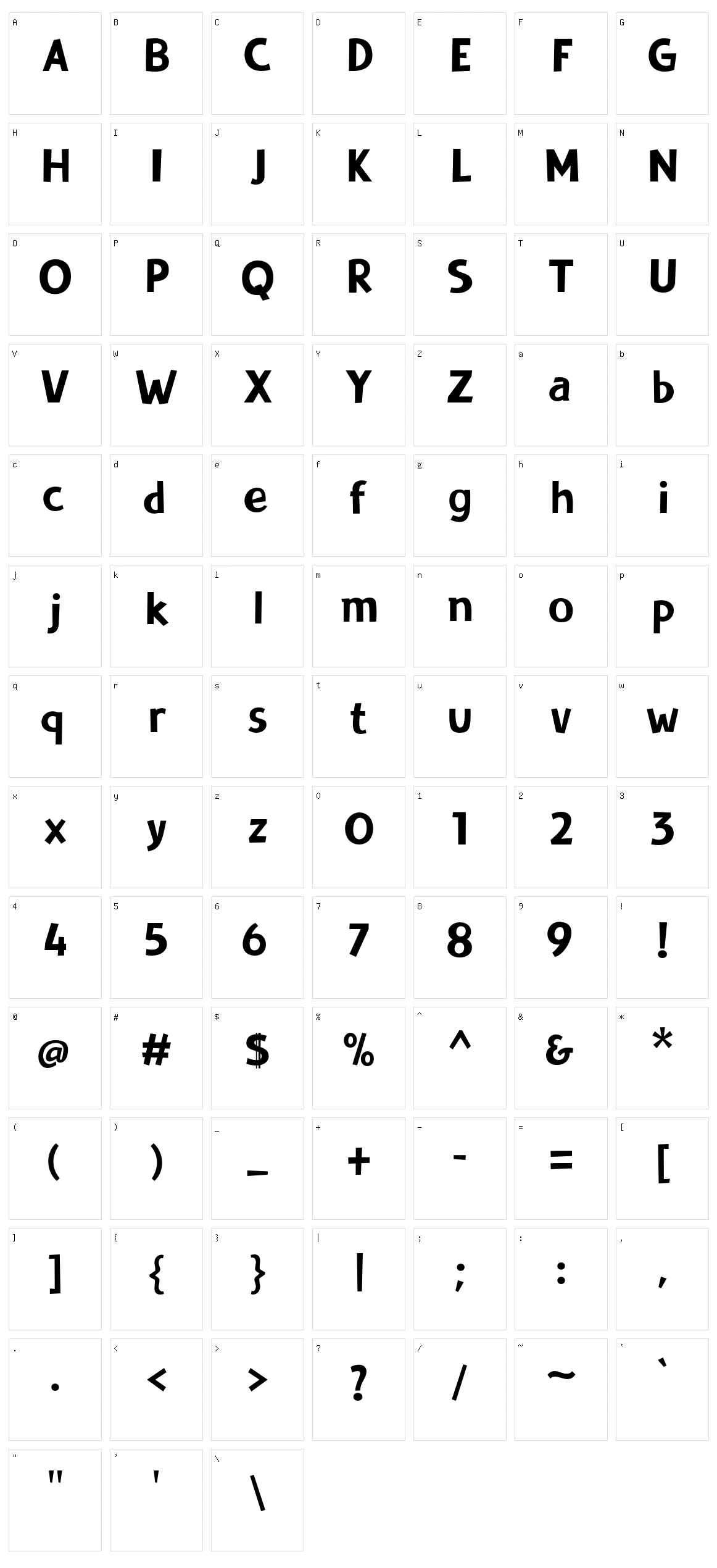 Urusans Character Set