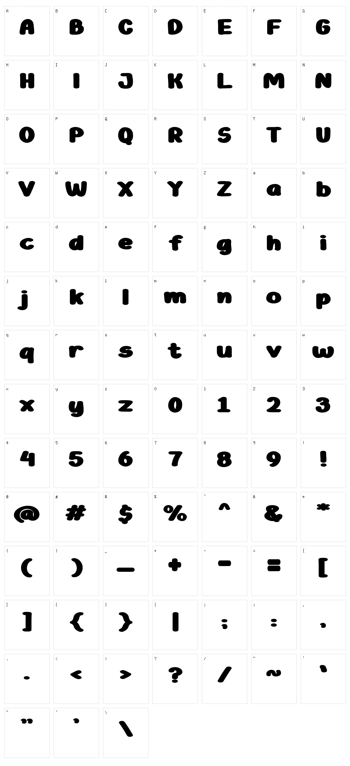 Van Widen Character Set