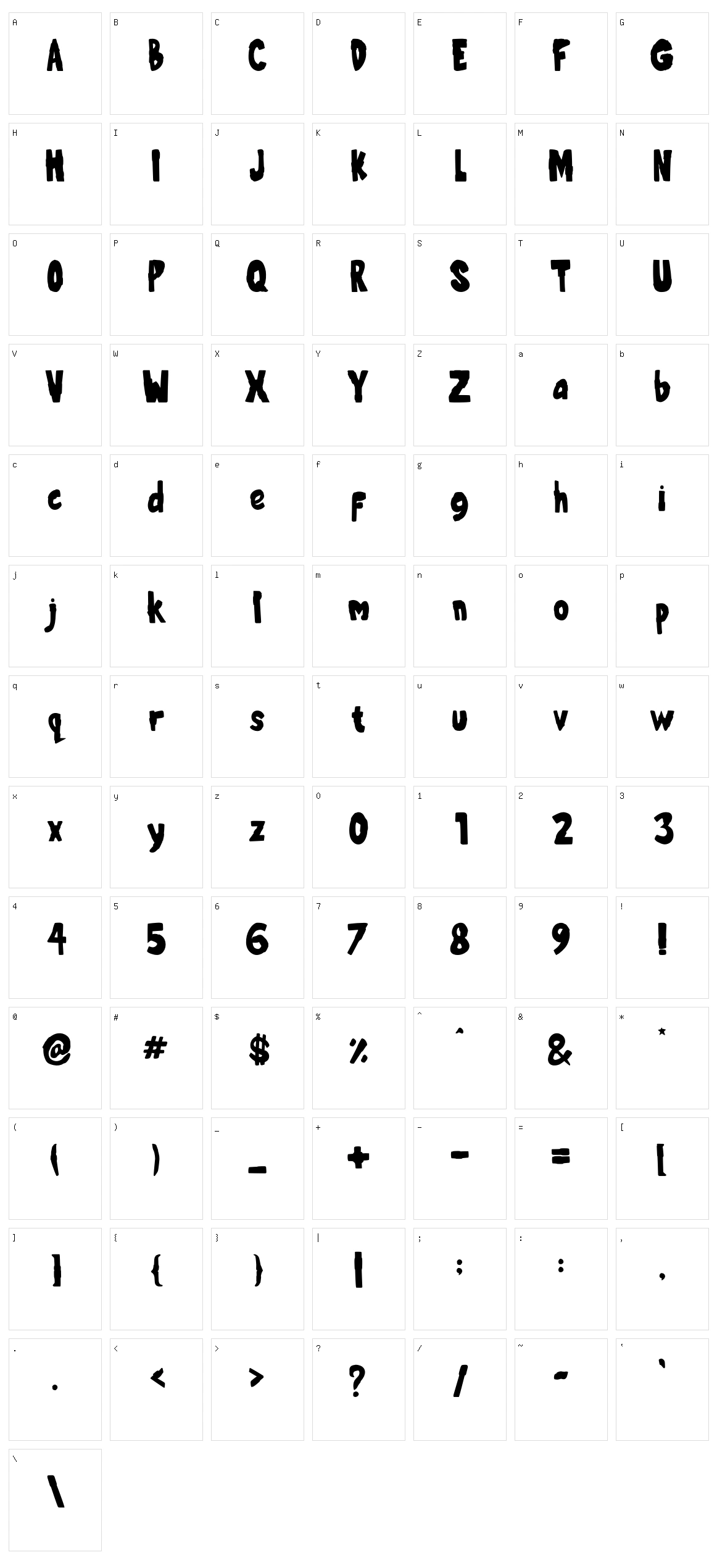 Verband Character Set
