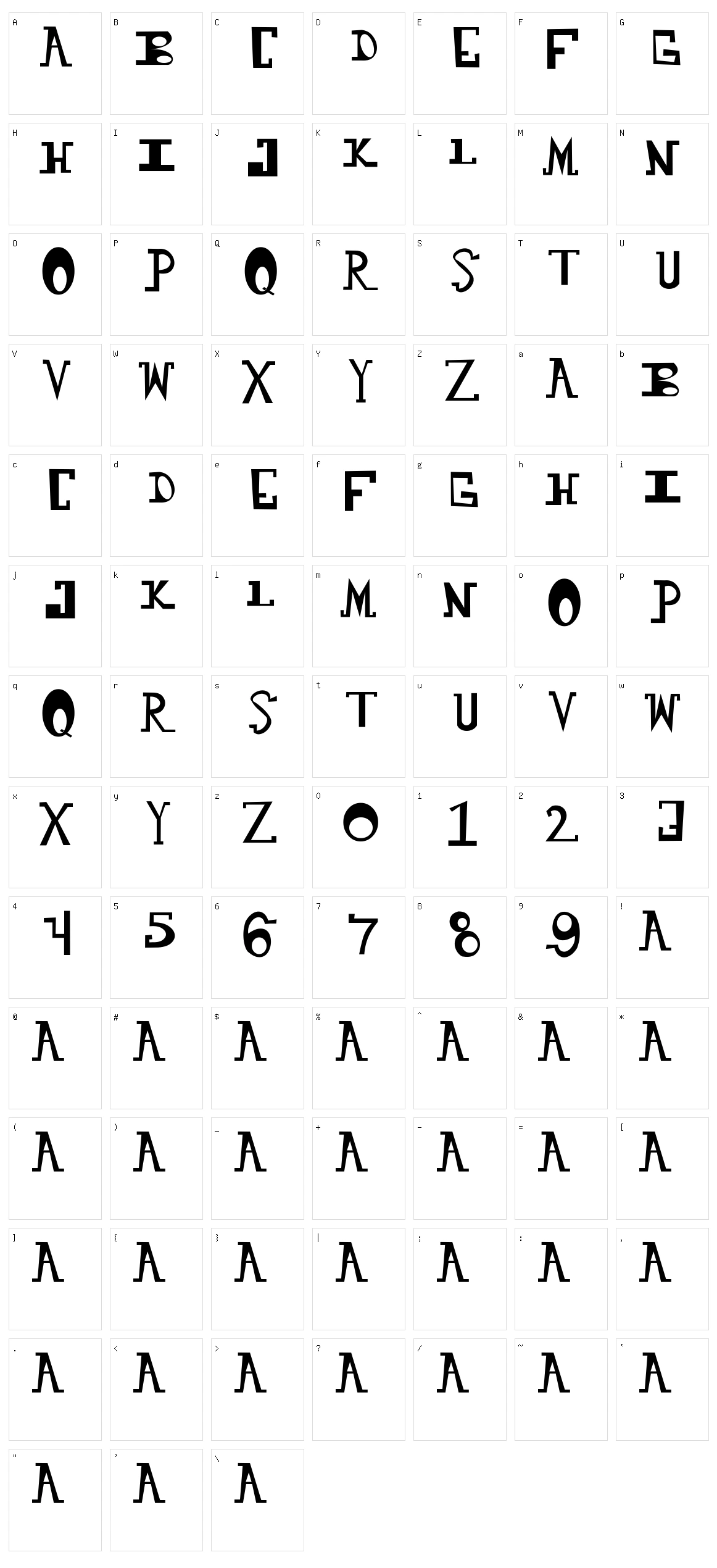 Vhtr Character Set