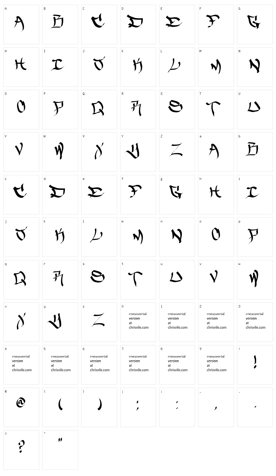 The Five One Two Character Set