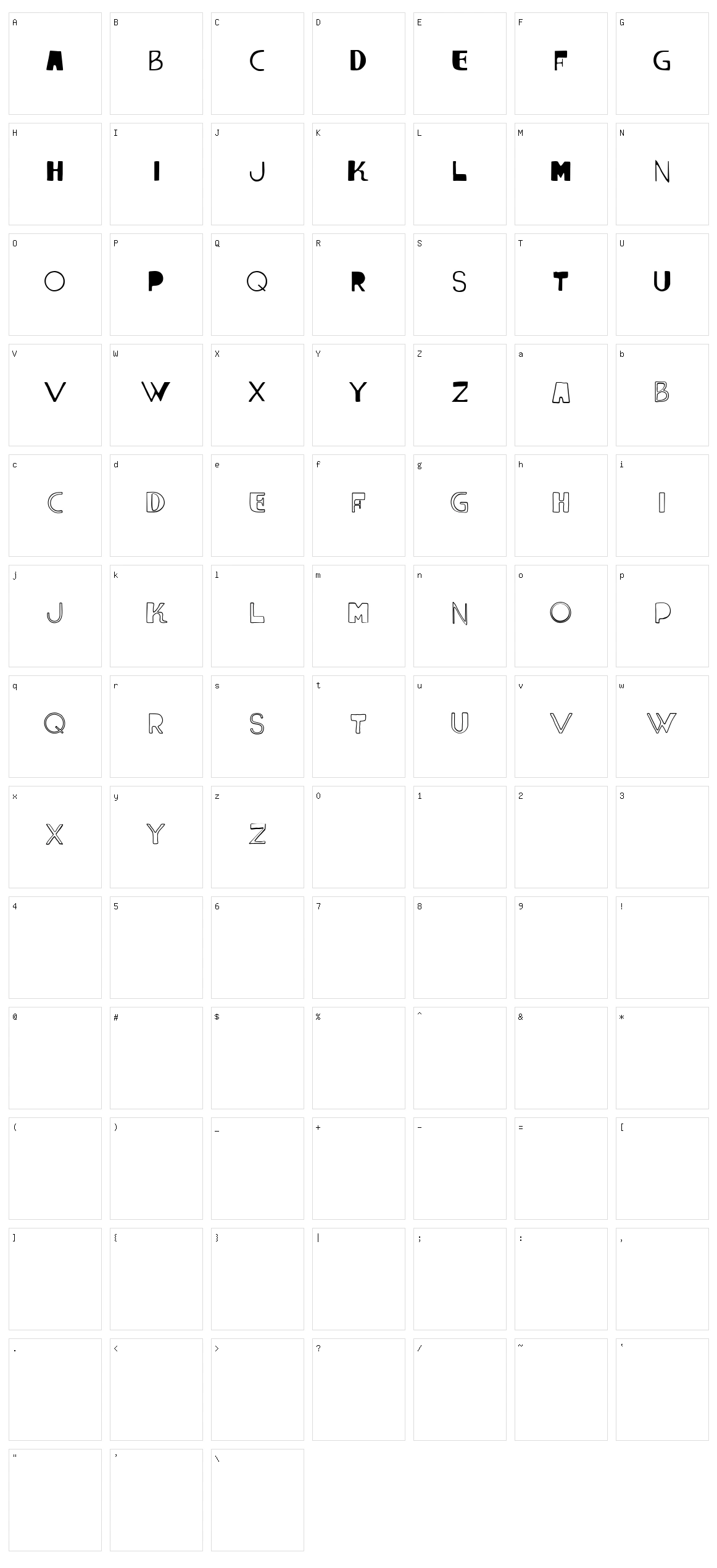 Vtks Lumina Character Set