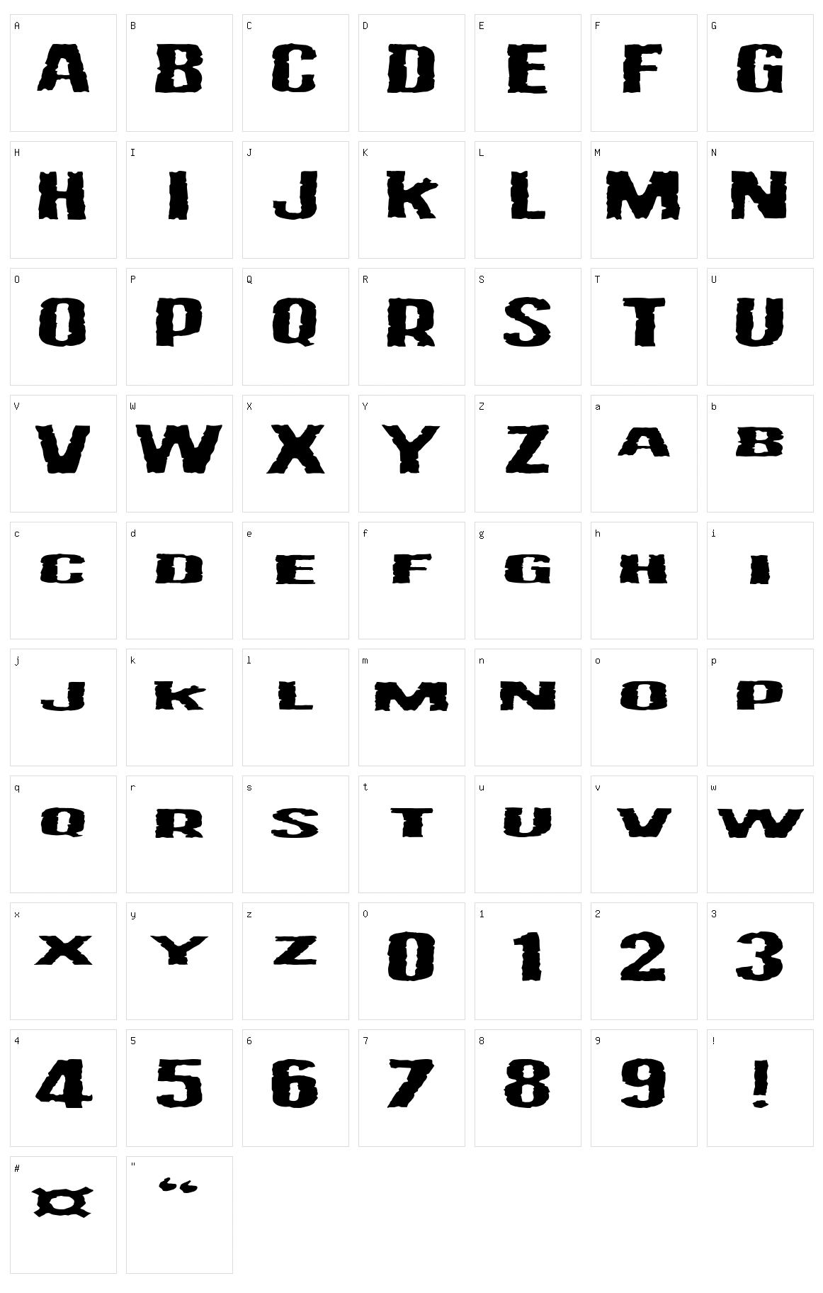 Vulgar Display Of Power Character Set