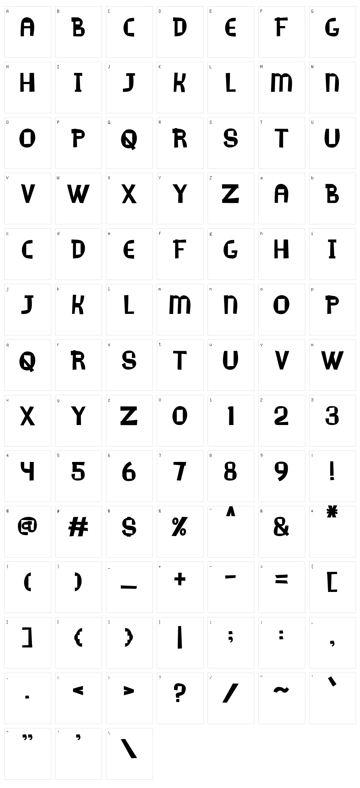Wakiki Character Set