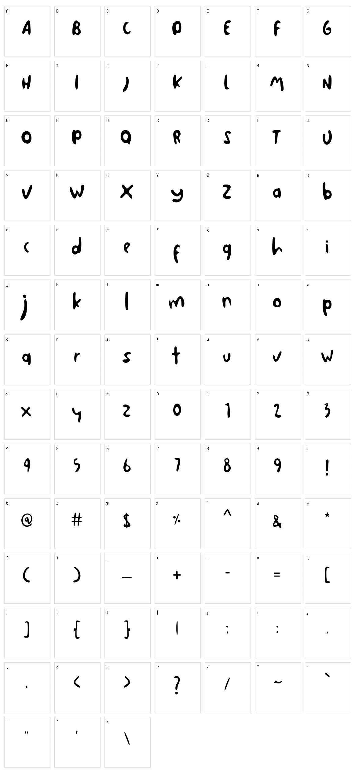 Waliny Character Set