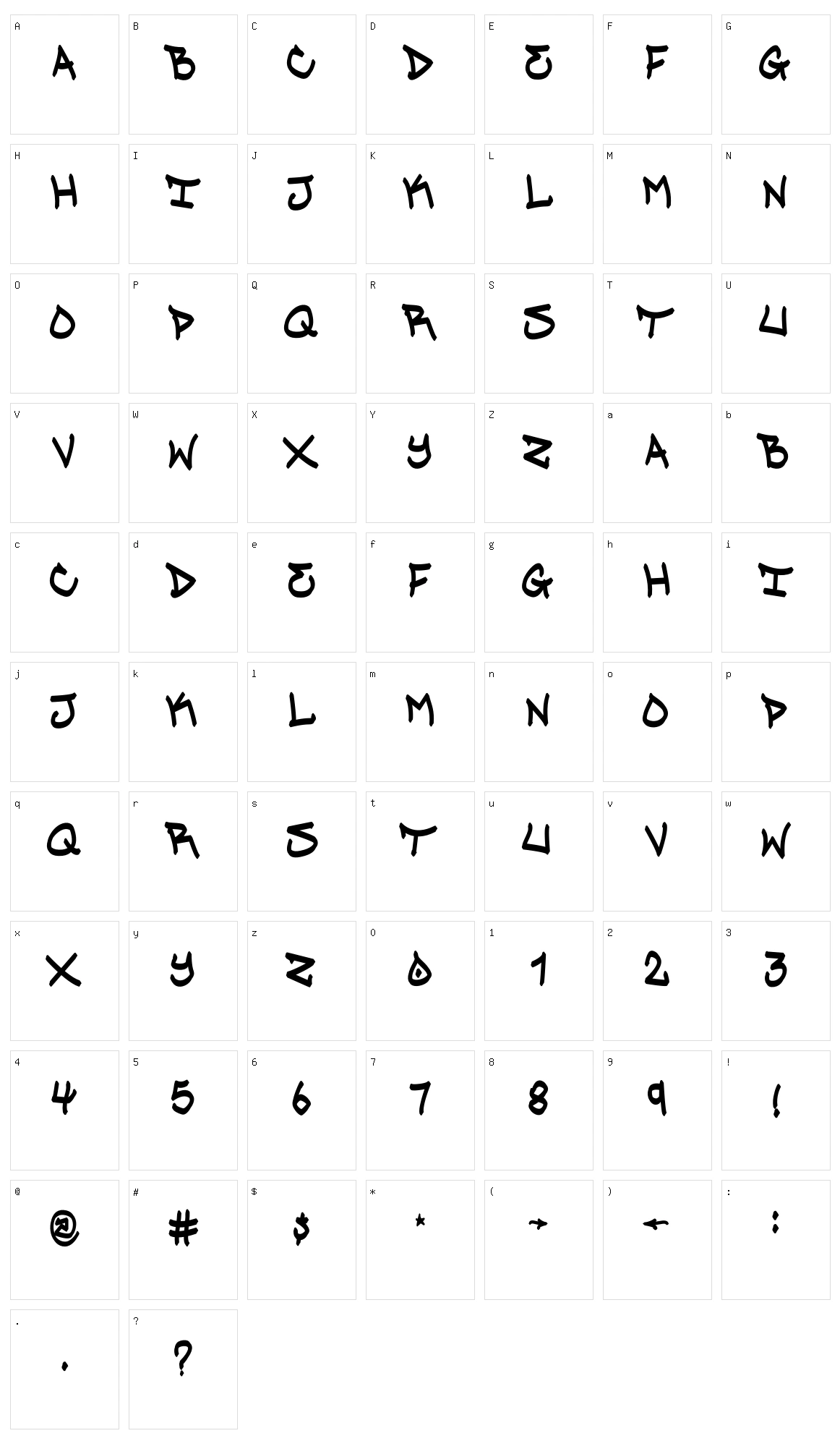 Mr Skae Character Set