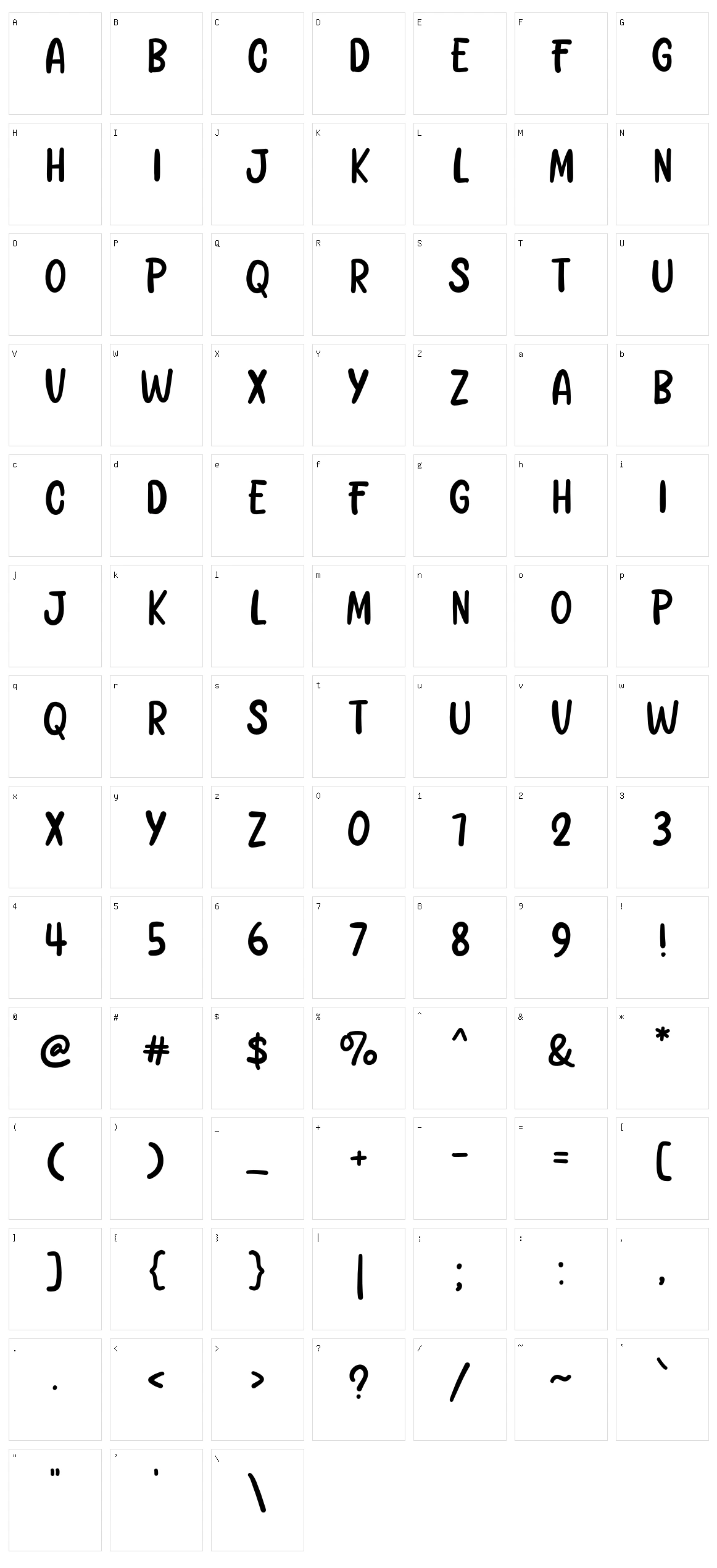 Whoduck Character Set