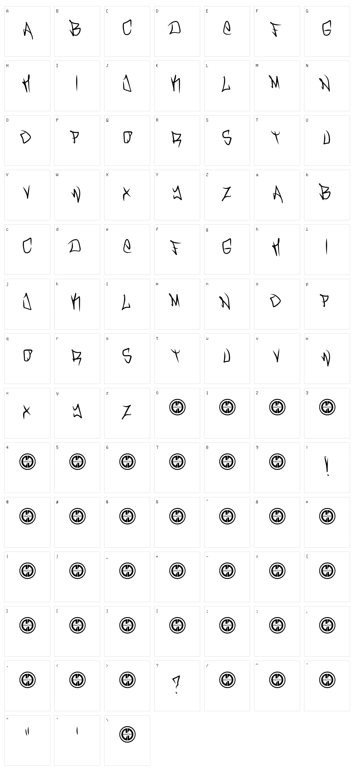 Turnt Up Character Set