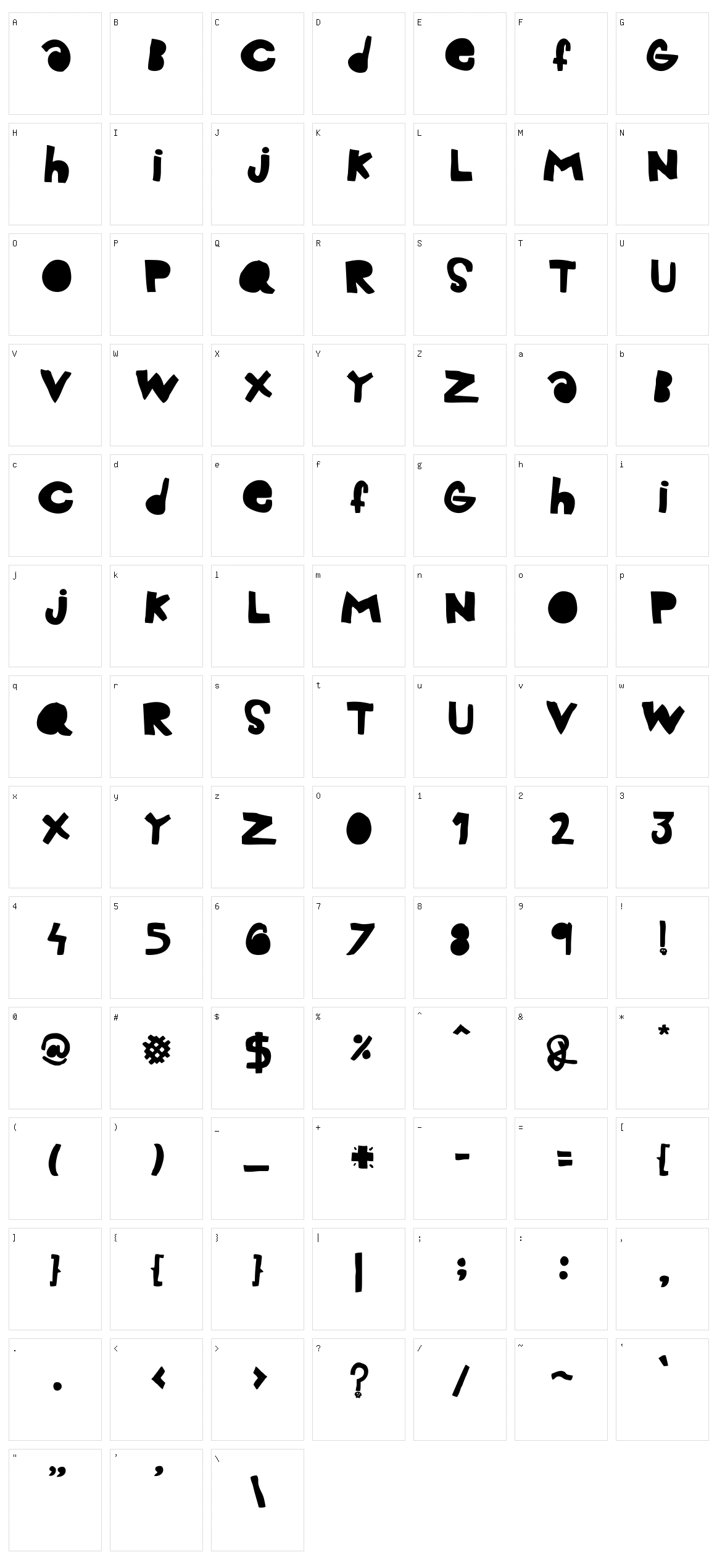 Woodcutter Hand 2015 Character Set