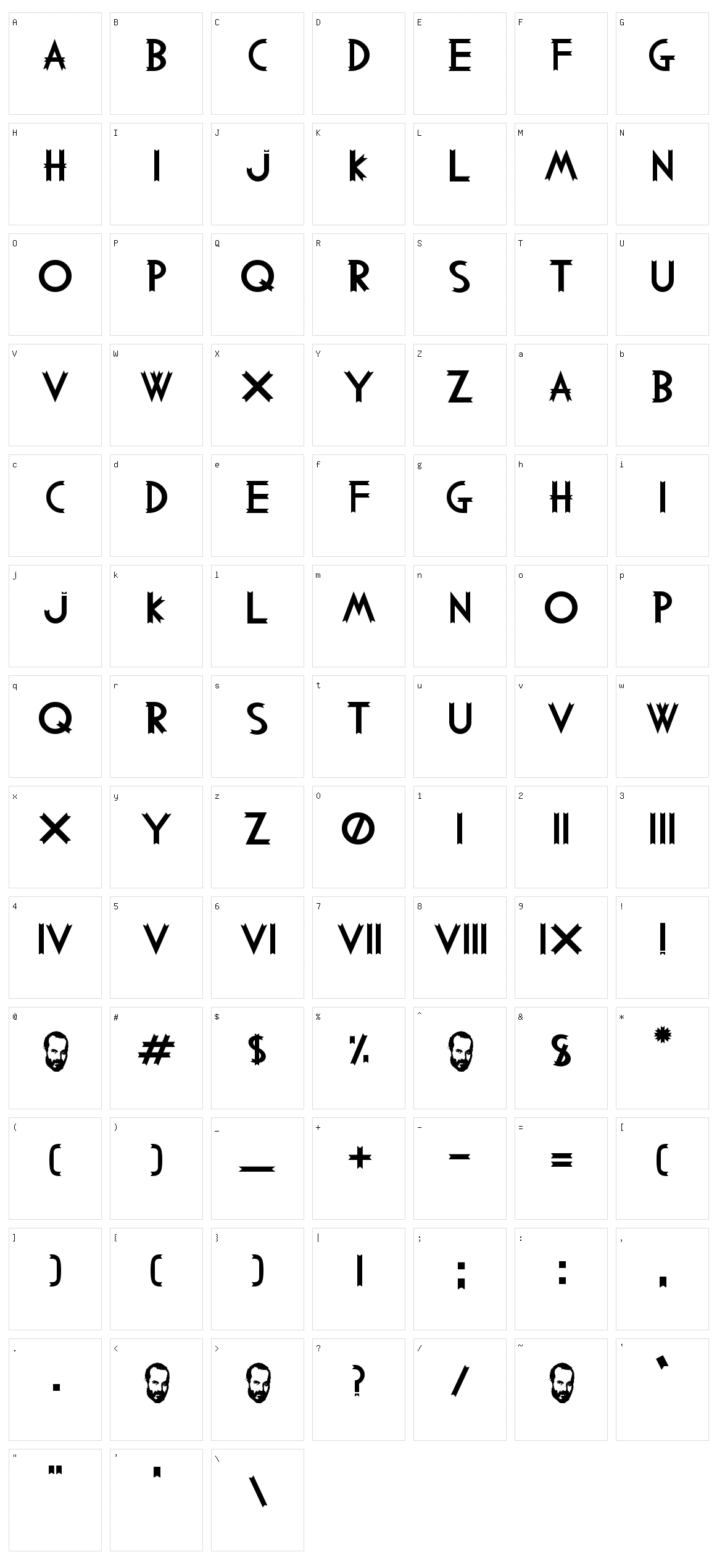 Woodcutter MMXV Character Set