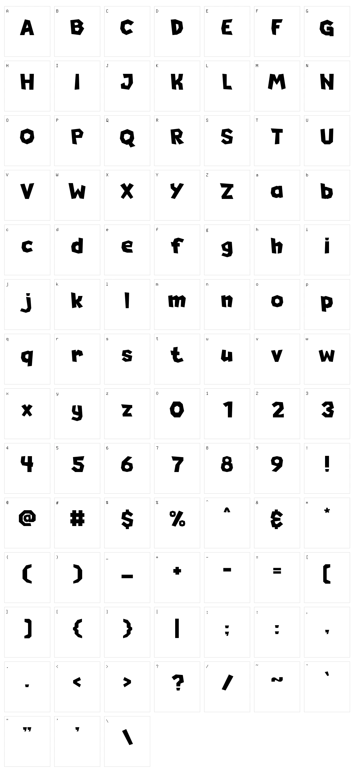 World of Spell Character Set
